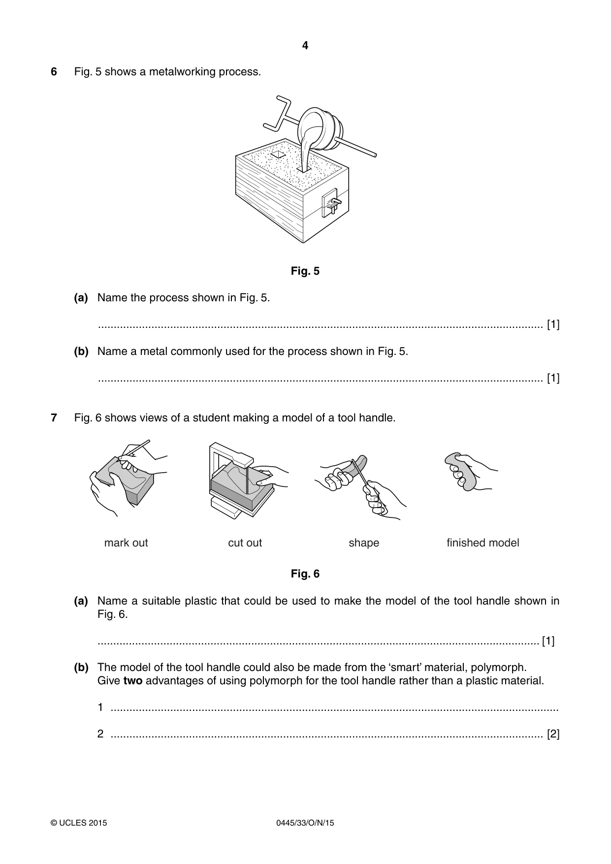 Cambridge IGCSE Design and Technology 0445 2015 Oct/Nov Paper 3 · Variant 3 question paper, page 4 of 20