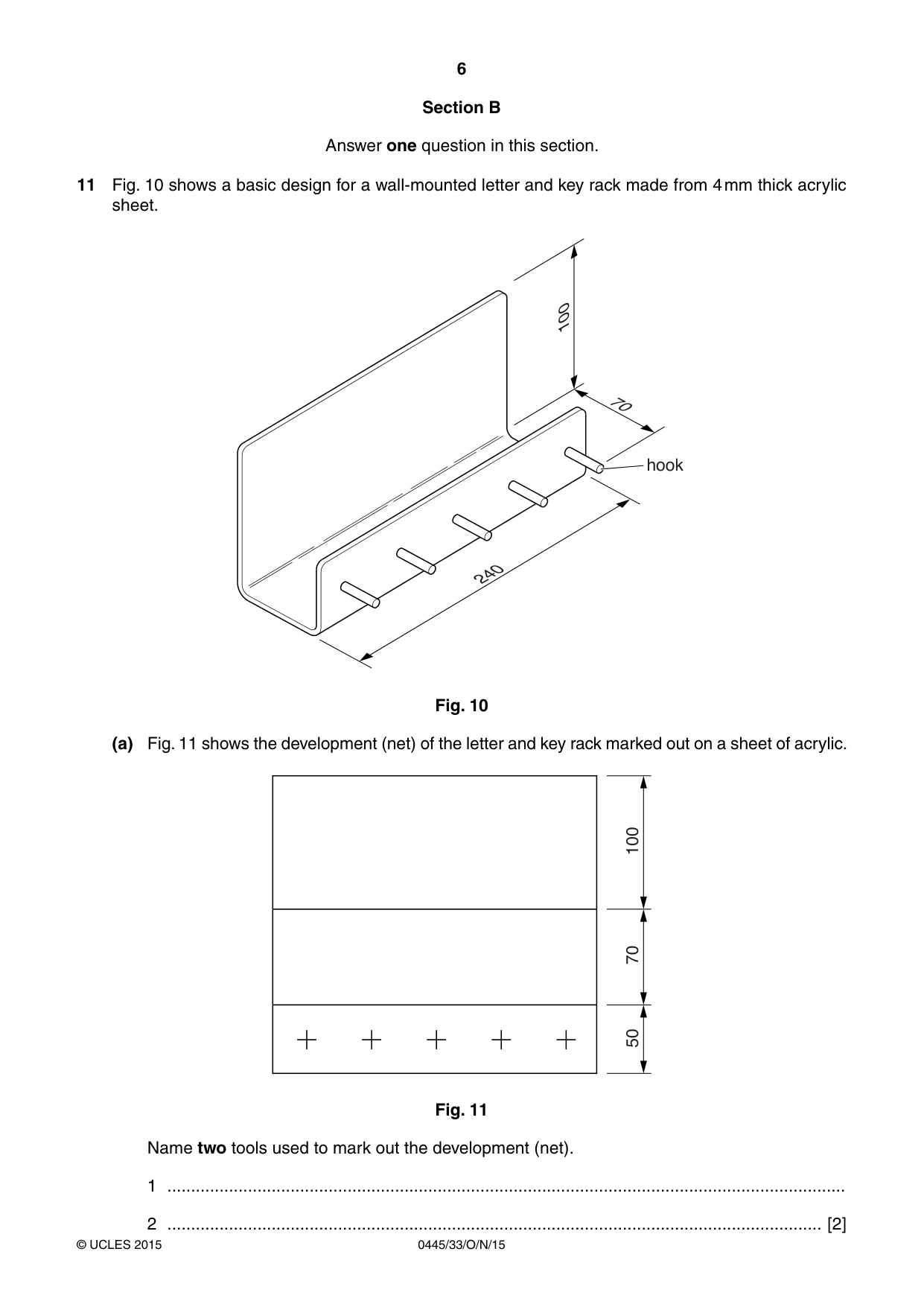 Cambridge IGCSE Design and Technology 0445 2015 Oct/Nov Paper 3 · Variant 3 question paper, page 6 of 20