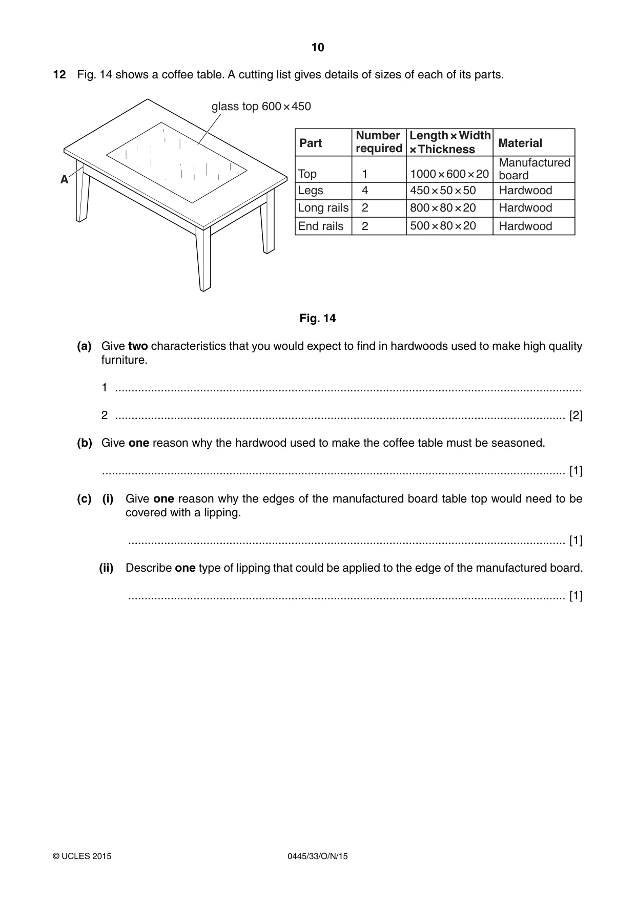 Cambridge IGCSE Design and Technology 0445 2015 Oct/Nov Paper 3 · Variant 3 question paper, page 10 of 20