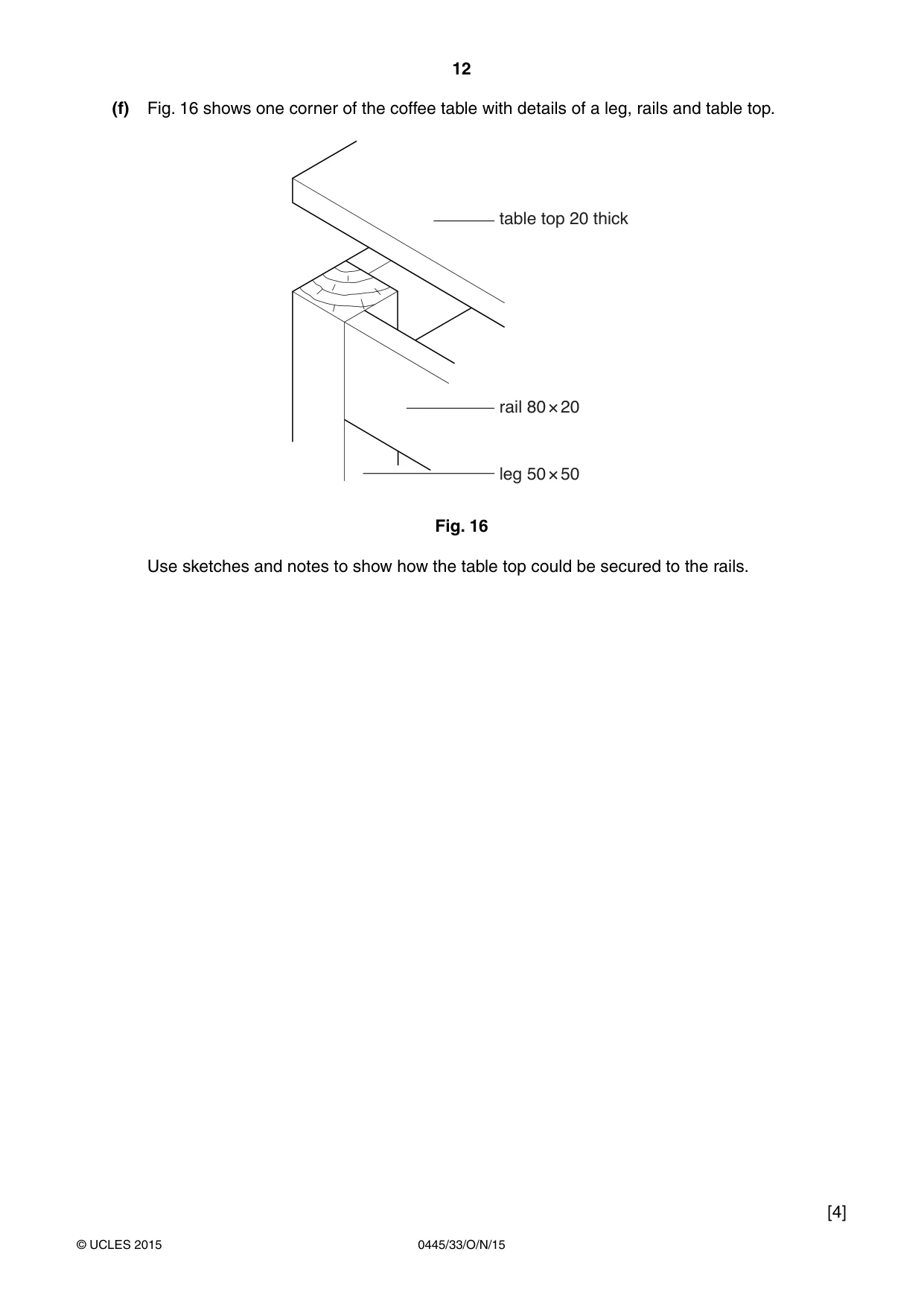 Cambridge IGCSE Design and Technology 0445 2015 Oct/Nov Paper 3 · Variant 3 question paper, page 12 of 20