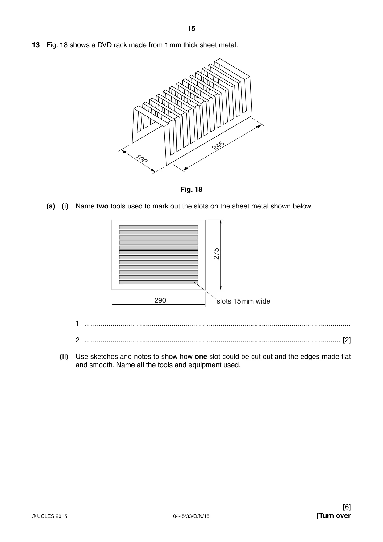 Cambridge IGCSE Design and Technology 0445 2015 Oct/Nov Paper 3 · Variant 3 question paper, page 15 of 20