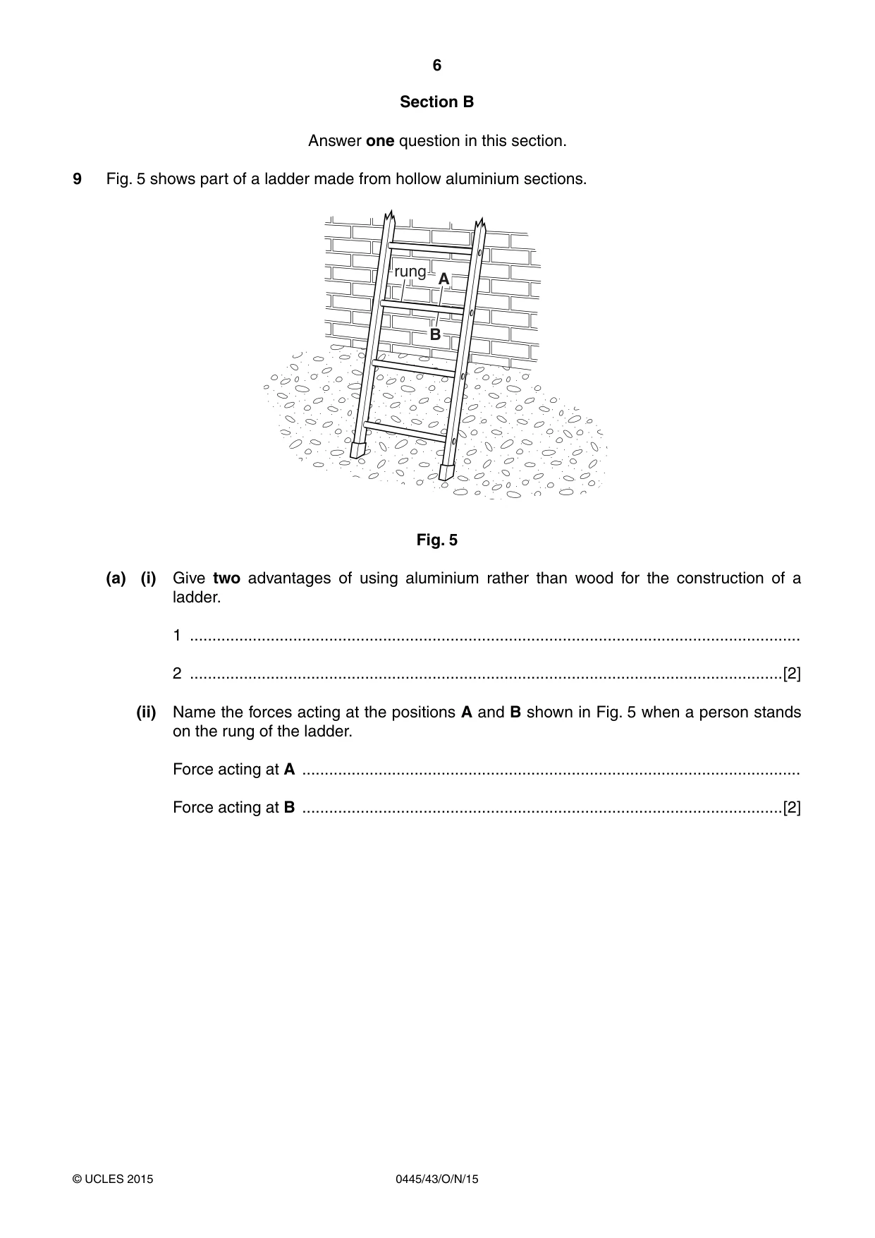 Cambridge IGCSE Design and Technology 0445 2015 Oct/Nov Paper 4 · Variant 3 question paper, page 6 of 20