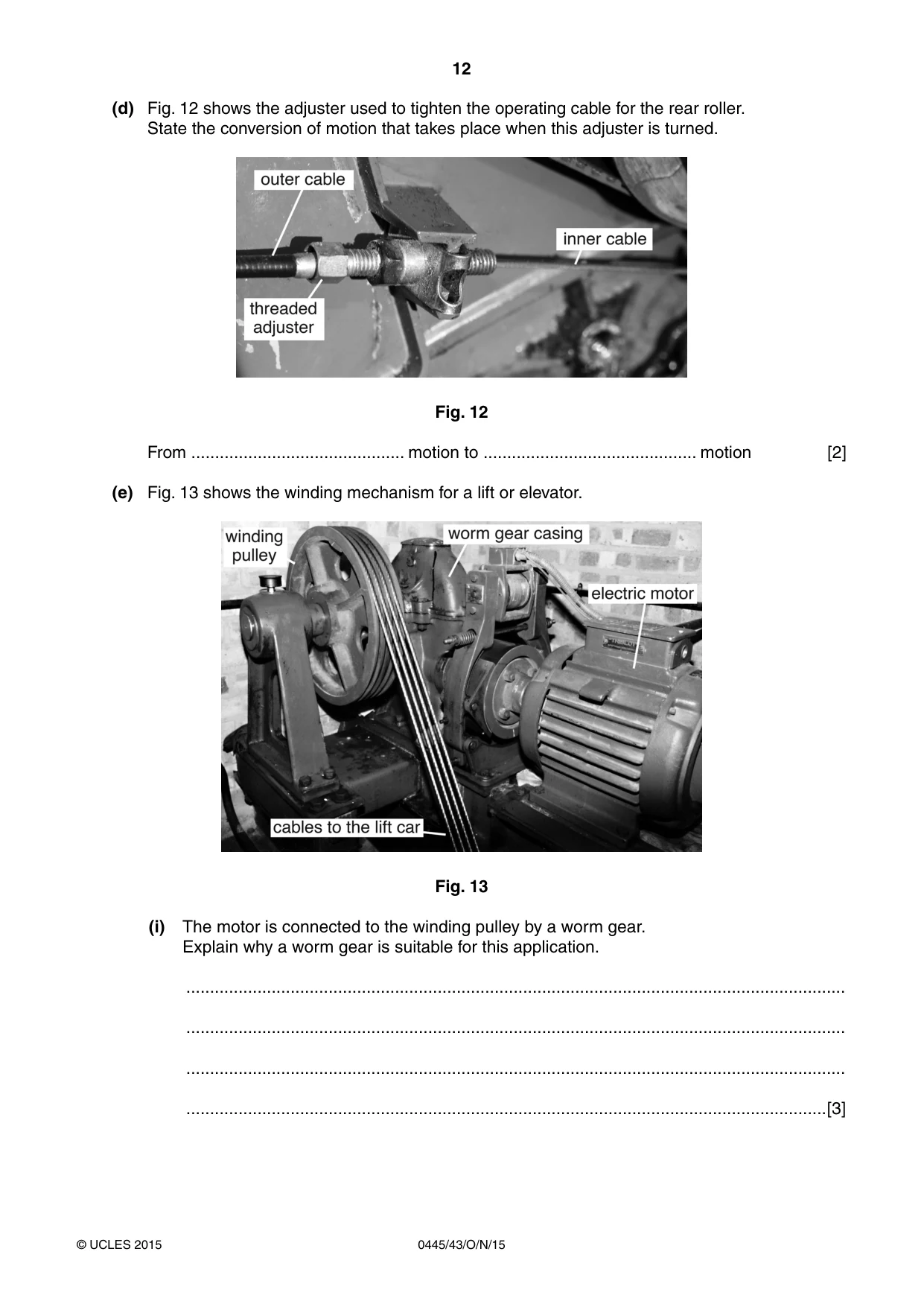 Cambridge IGCSE Design and Technology 0445 2015 Oct/Nov Paper 4 · Variant 3 question paper, page 12 of 20