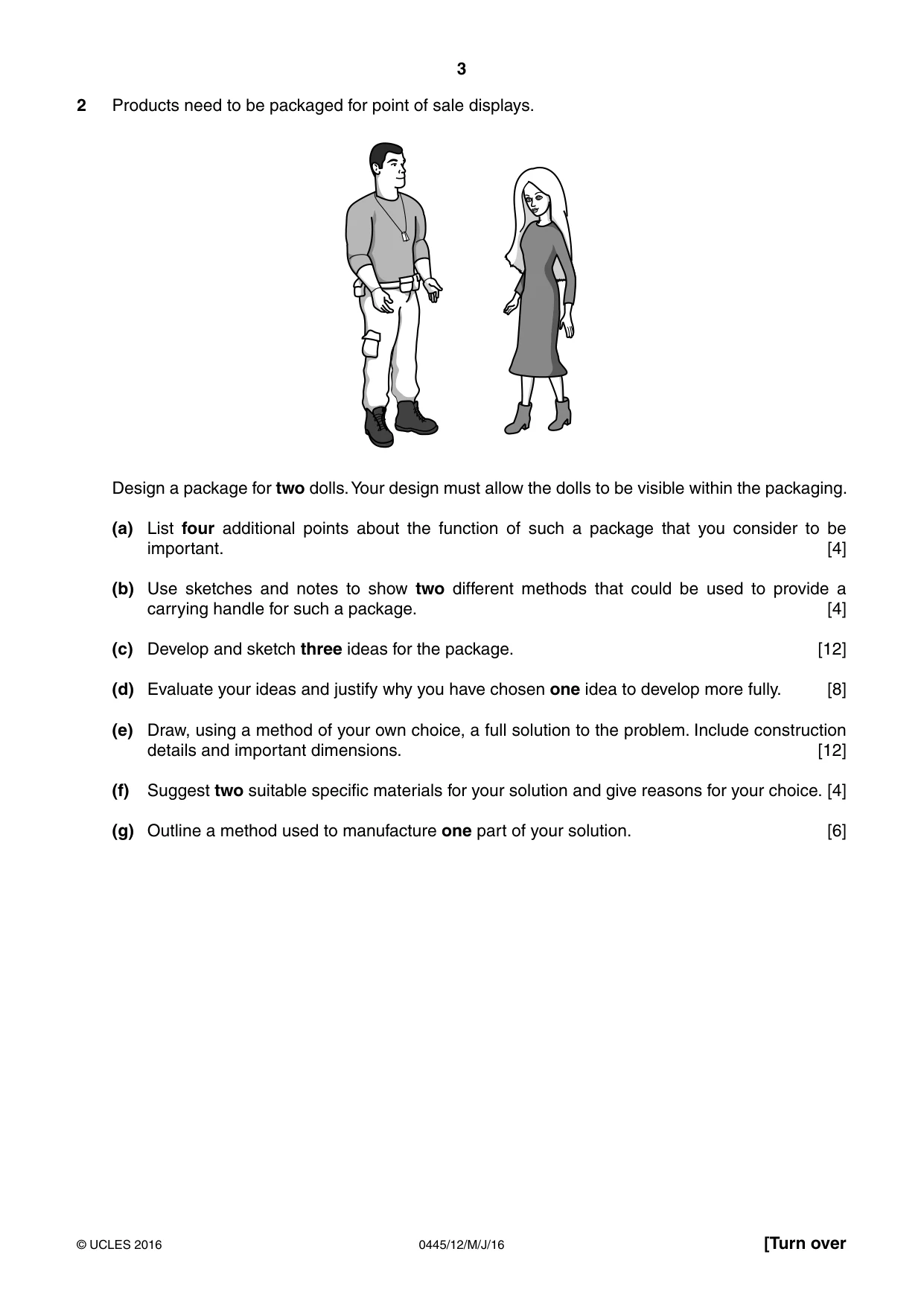 Cambridge IGCSE Design and Technology 0445 2016 May/June Paper 1 · Variant 2 question paper, page 3 of 4