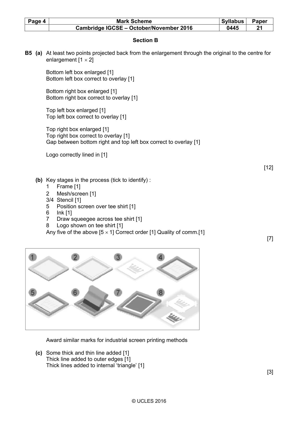 Mark scheme, page 4 of 5