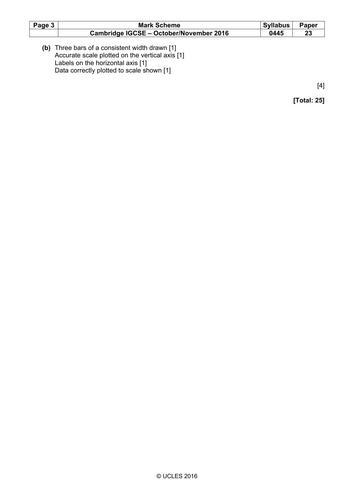 Mark scheme, page 3 of 5
