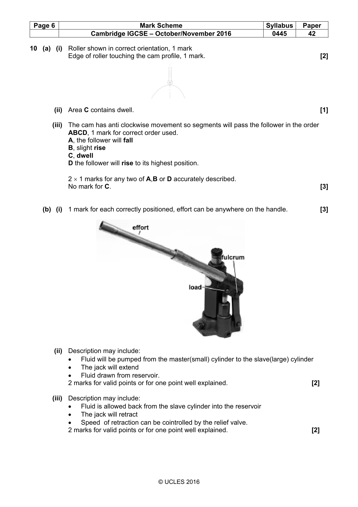 Mark scheme, page 6 of 9