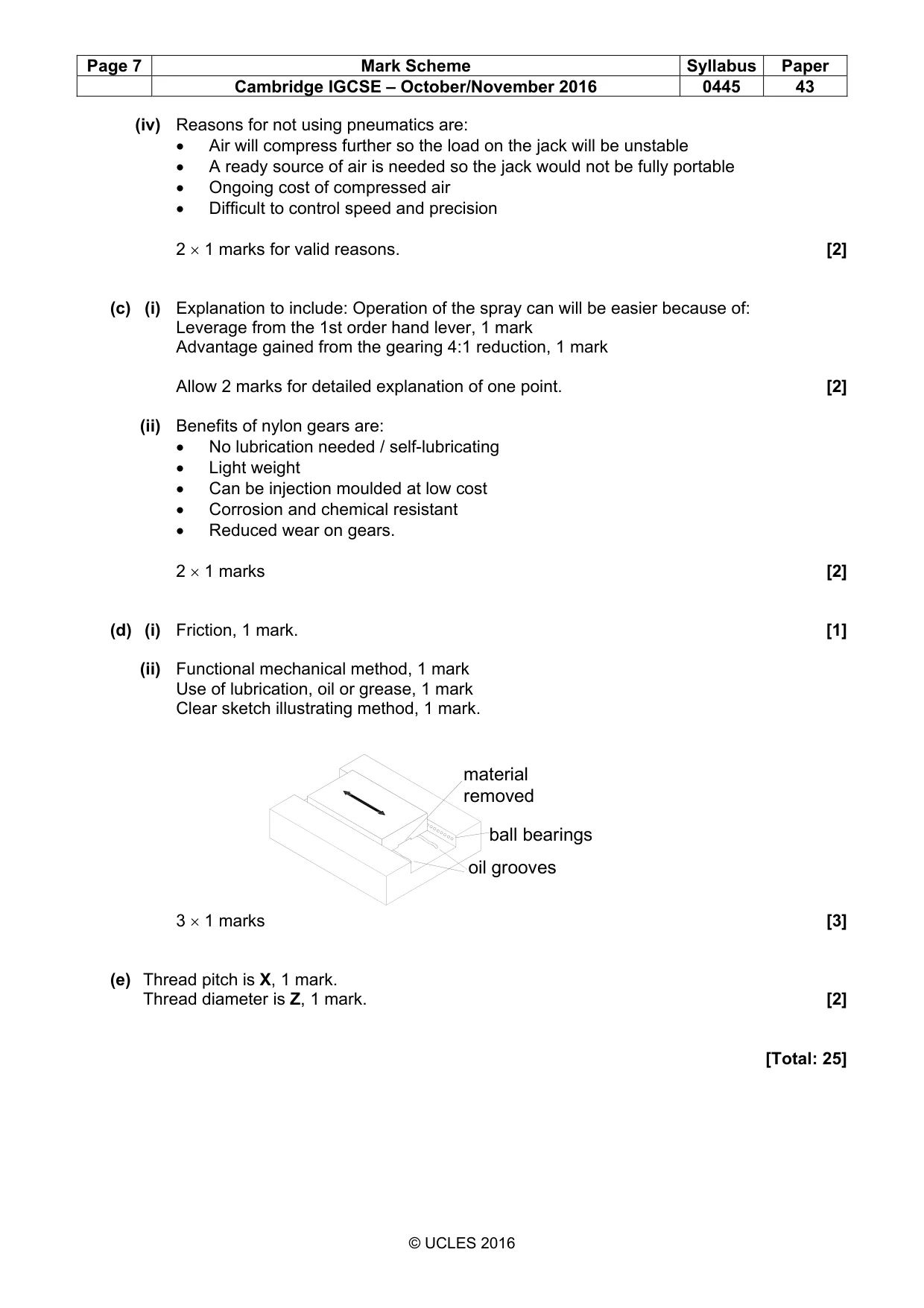 Mark scheme, page 7 of 9