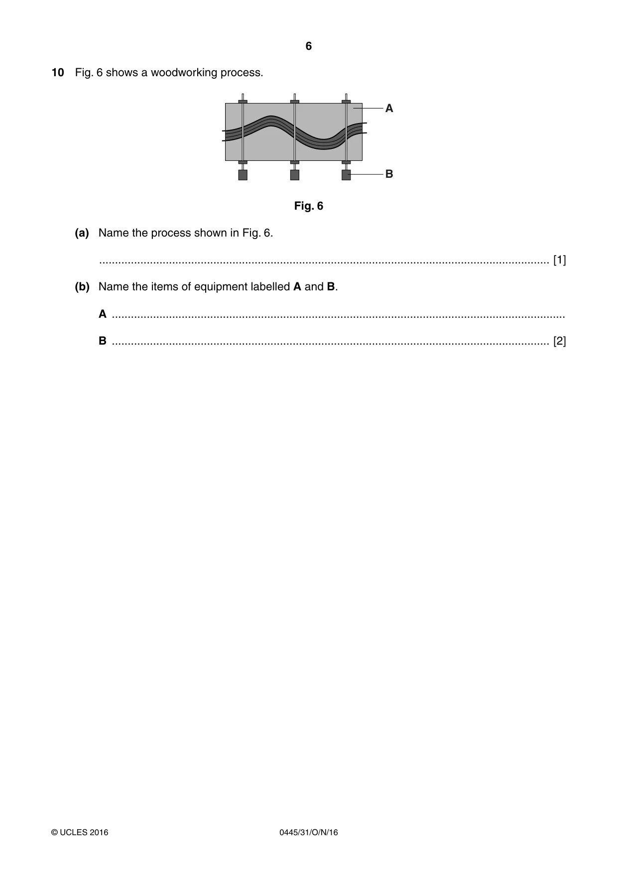 Cambridge IGCSE Design and Technology 0445 2016 Oct/Nov Paper 3 · Variant 1 question paper, page 6 of 20