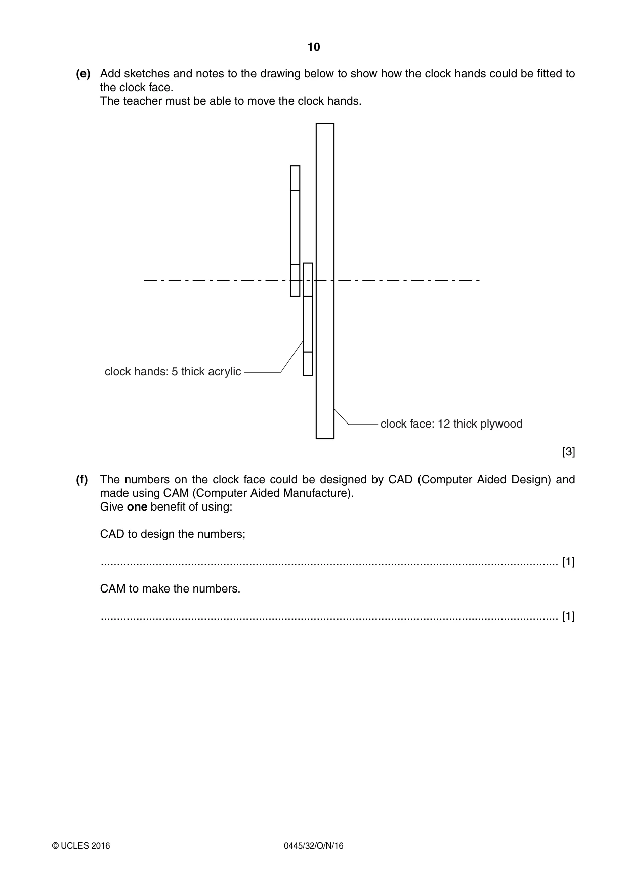 Cambridge IGCSE Design and Technology 0445 2016 Oct/Nov Paper 3 · Variant 2 question paper, page 10 of 20