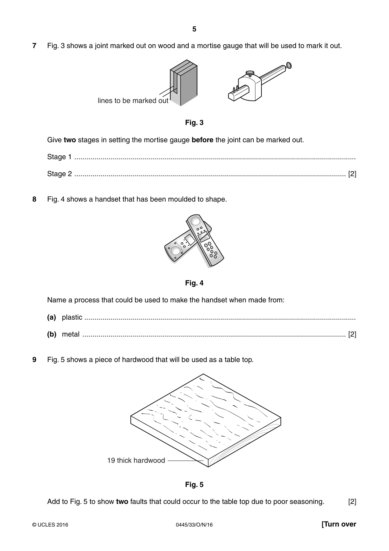 Cambridge IGCSE Design and Technology 0445 2016 Oct/Nov Paper 3 · Variant 3 question paper, page 5 of 20