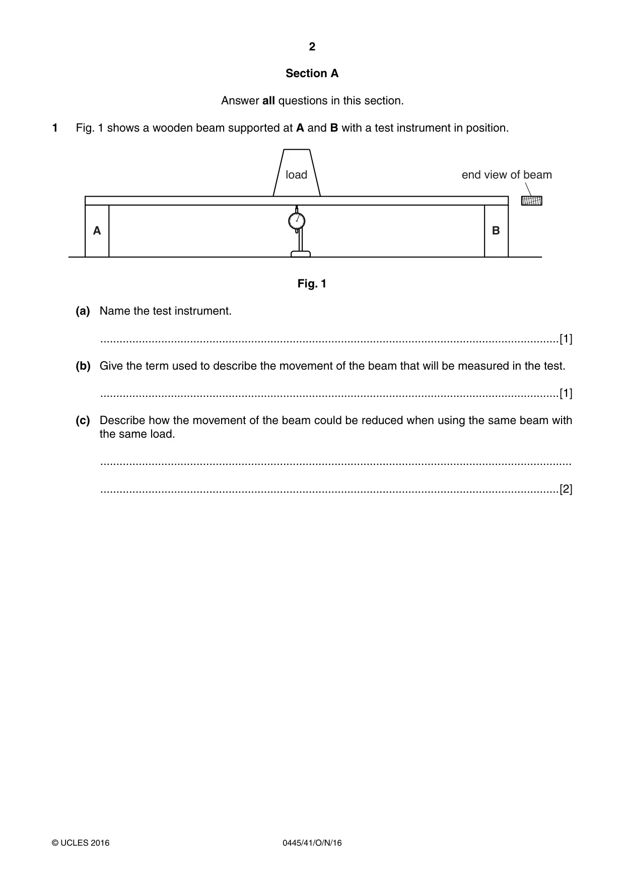 Cambridge IGCSE Design and Technology 0445 2016 Oct/Nov Paper 4 · Variant 1 question paper, page 2 of 20