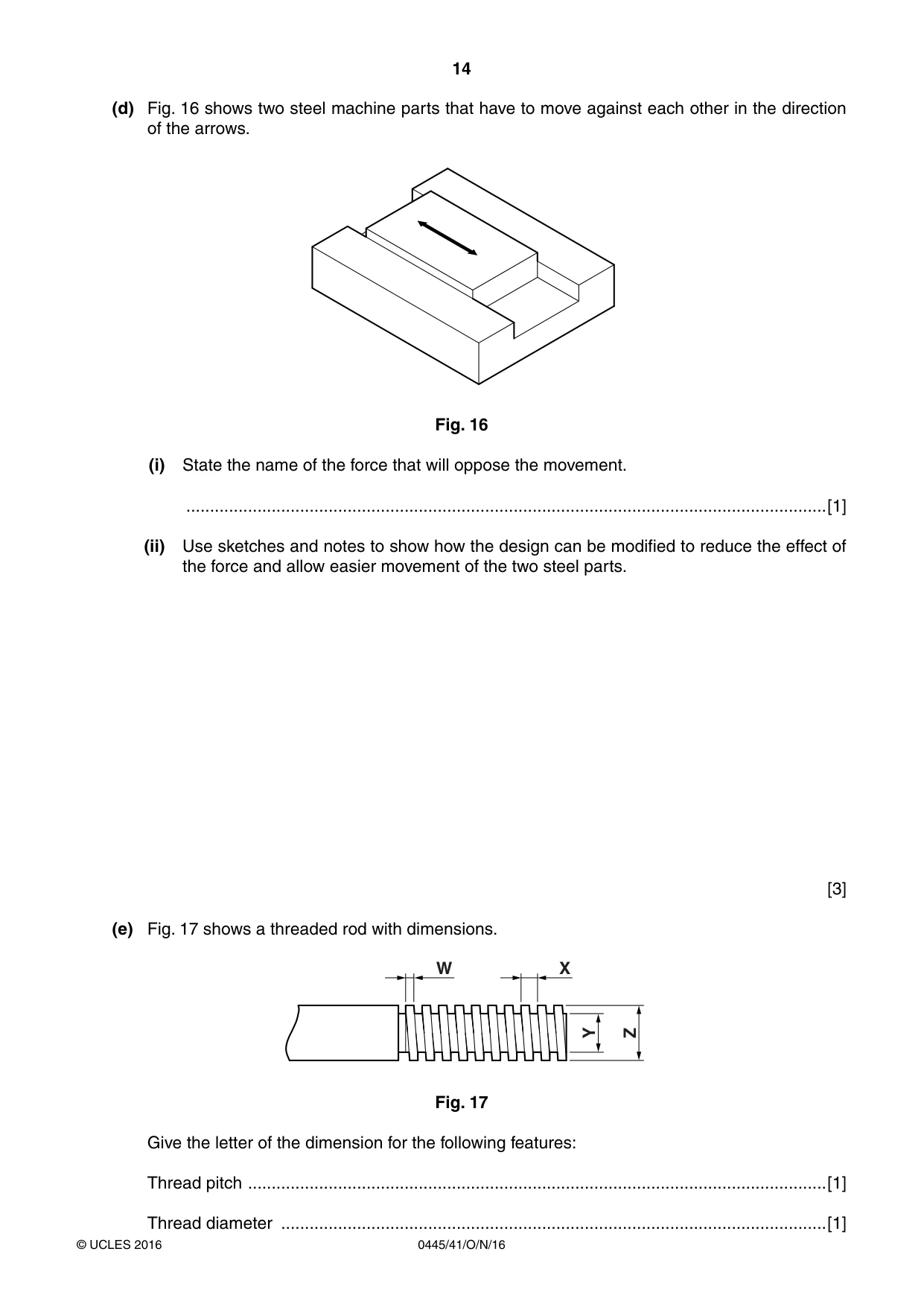 Cambridge IGCSE Design and Technology 0445 2016 Oct/Nov Paper 4 · Variant 1 question paper, page 14 of 20