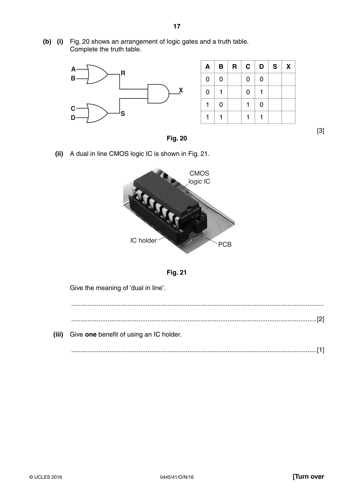 Cambridge IGCSE Design and Technology 0445 2016 Oct/Nov Paper 4 · Variant 1 question paper, page 17 of 20