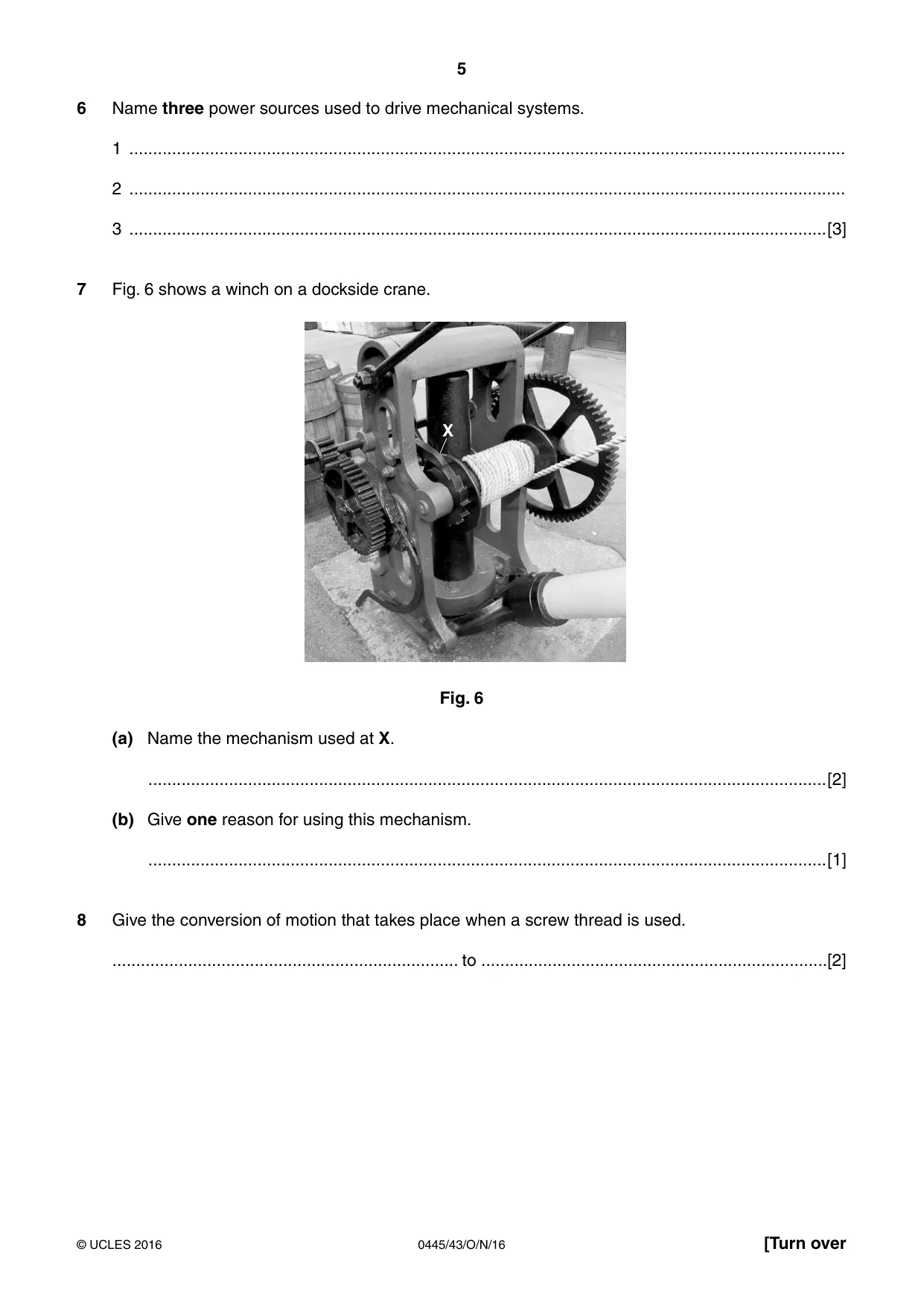 Cambridge IGCSE Design and Technology 0445 2016 Oct/Nov Paper 4 · Variant 3 question paper, page 5 of 20