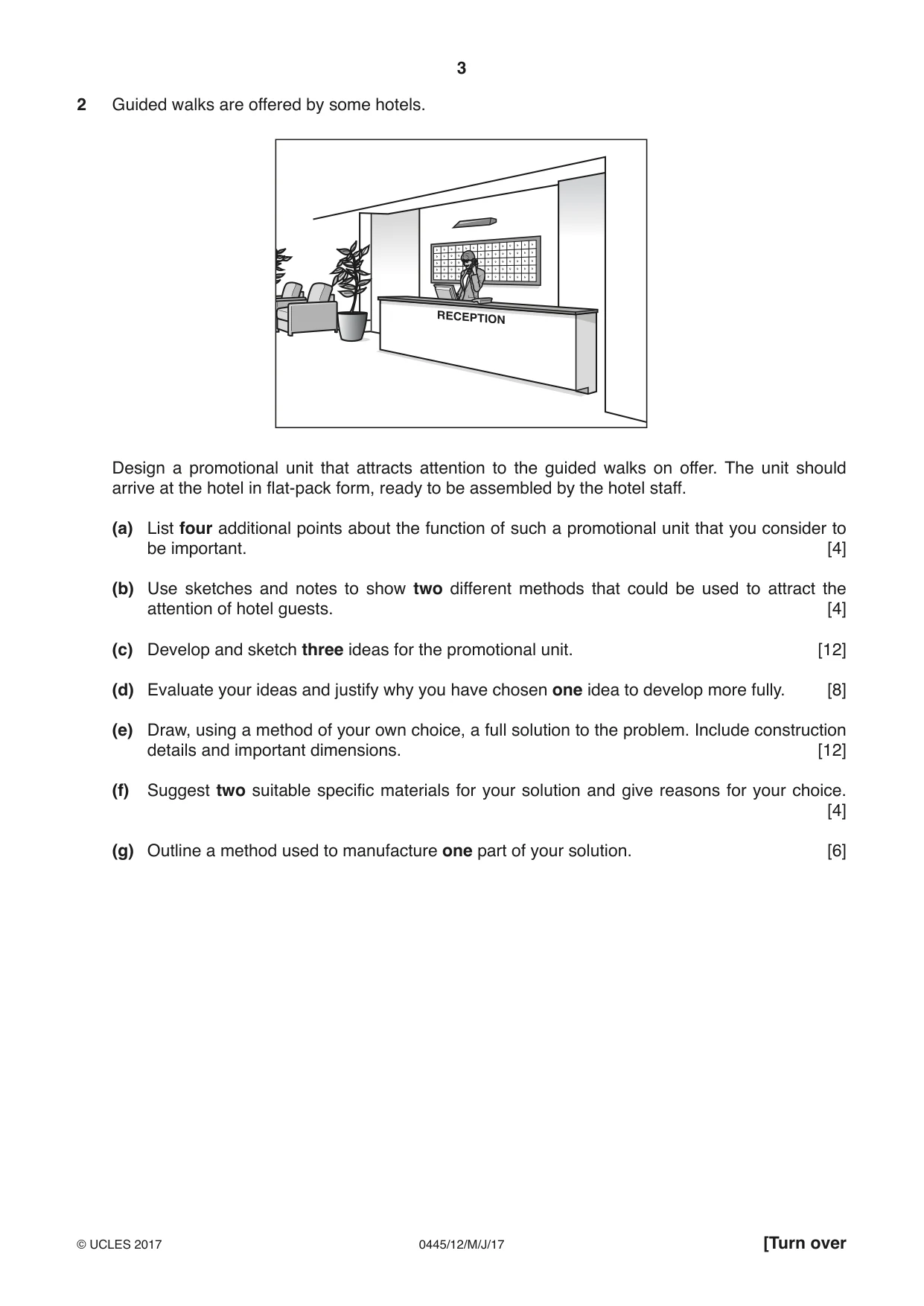 Cambridge IGCSE Design and Technology 0445 2017 May/June Paper 1 · Variant 2 question paper, page 3 of 4