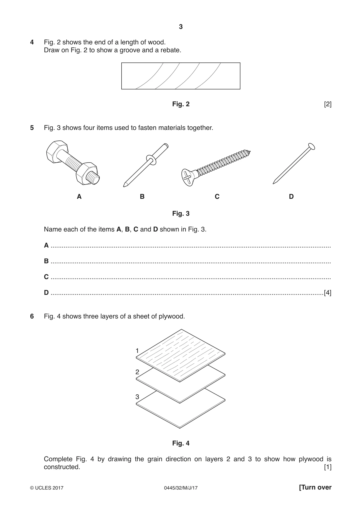 Cambridge IGCSE Design and Technology 0445 2017 May/June Paper 3 · Variant 2 question paper, page 3 of 16