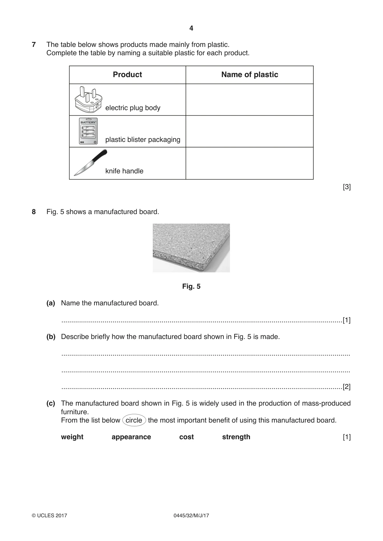 Cambridge IGCSE Design and Technology 0445 2017 May/June Paper 3 · Variant 2 question paper, page 4 of 16