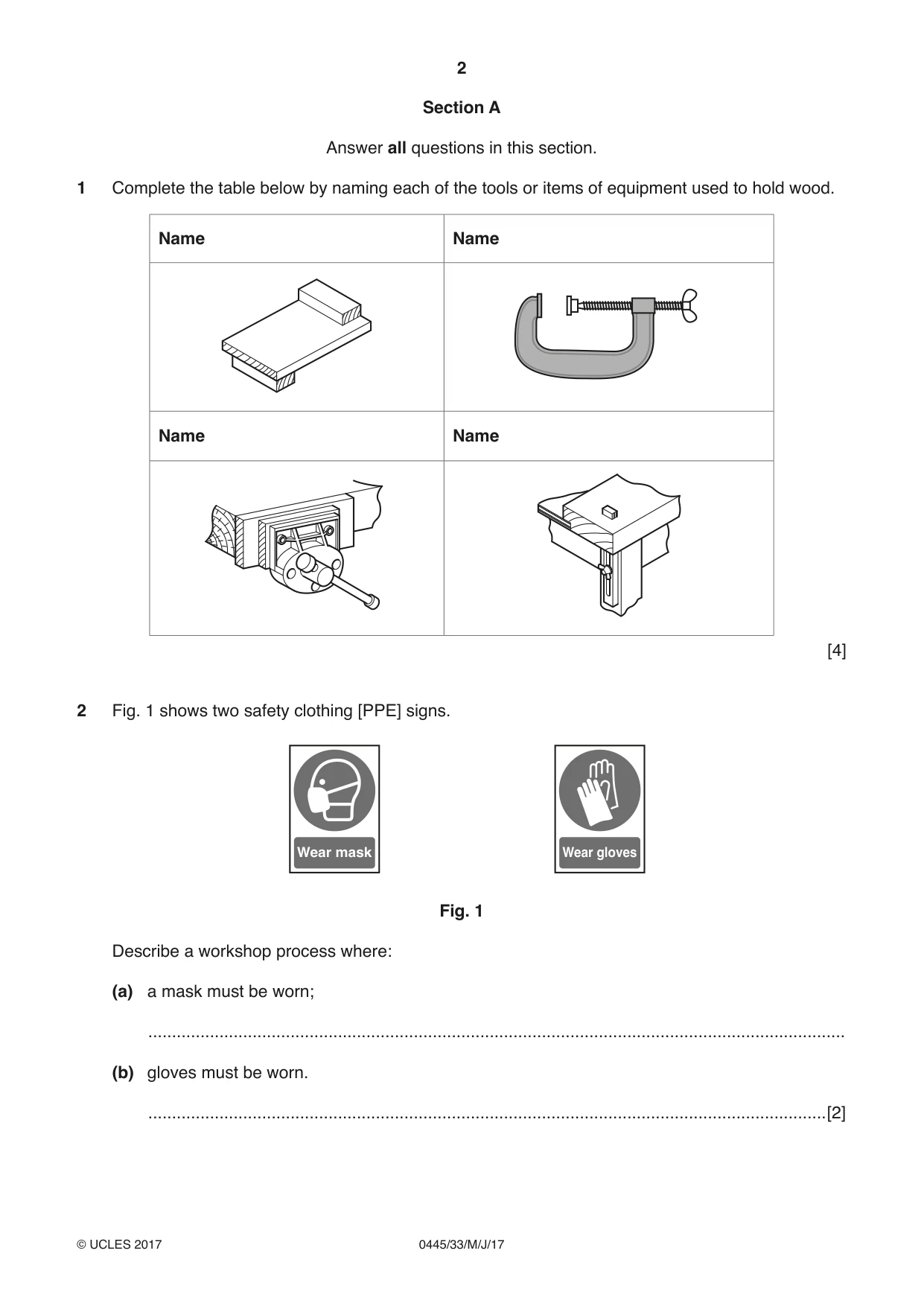 Cambridge IGCSE Design and Technology 0445 2017 May/June Paper 3 · Variant 3 question paper, page 2 of 20