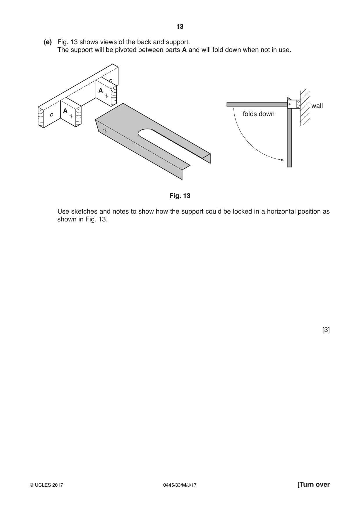 Cambridge IGCSE Design and Technology 0445 2017 May/June Paper 3 · Variant 3 question paper, page 13 of 20
