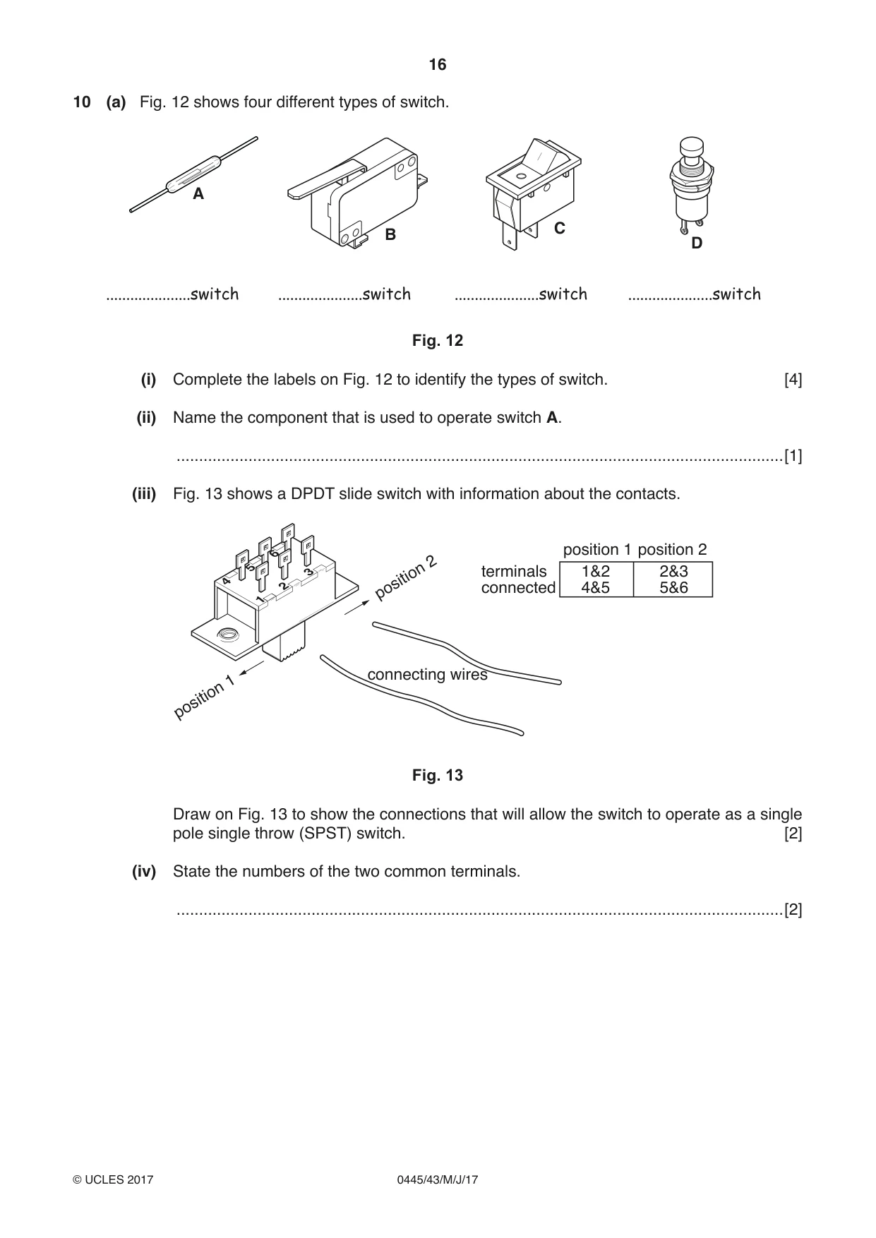 Cambridge IGCSE Design and Technology 0445 2017 May/June Paper 4 · Variant 3 question paper, page 16 of 20
