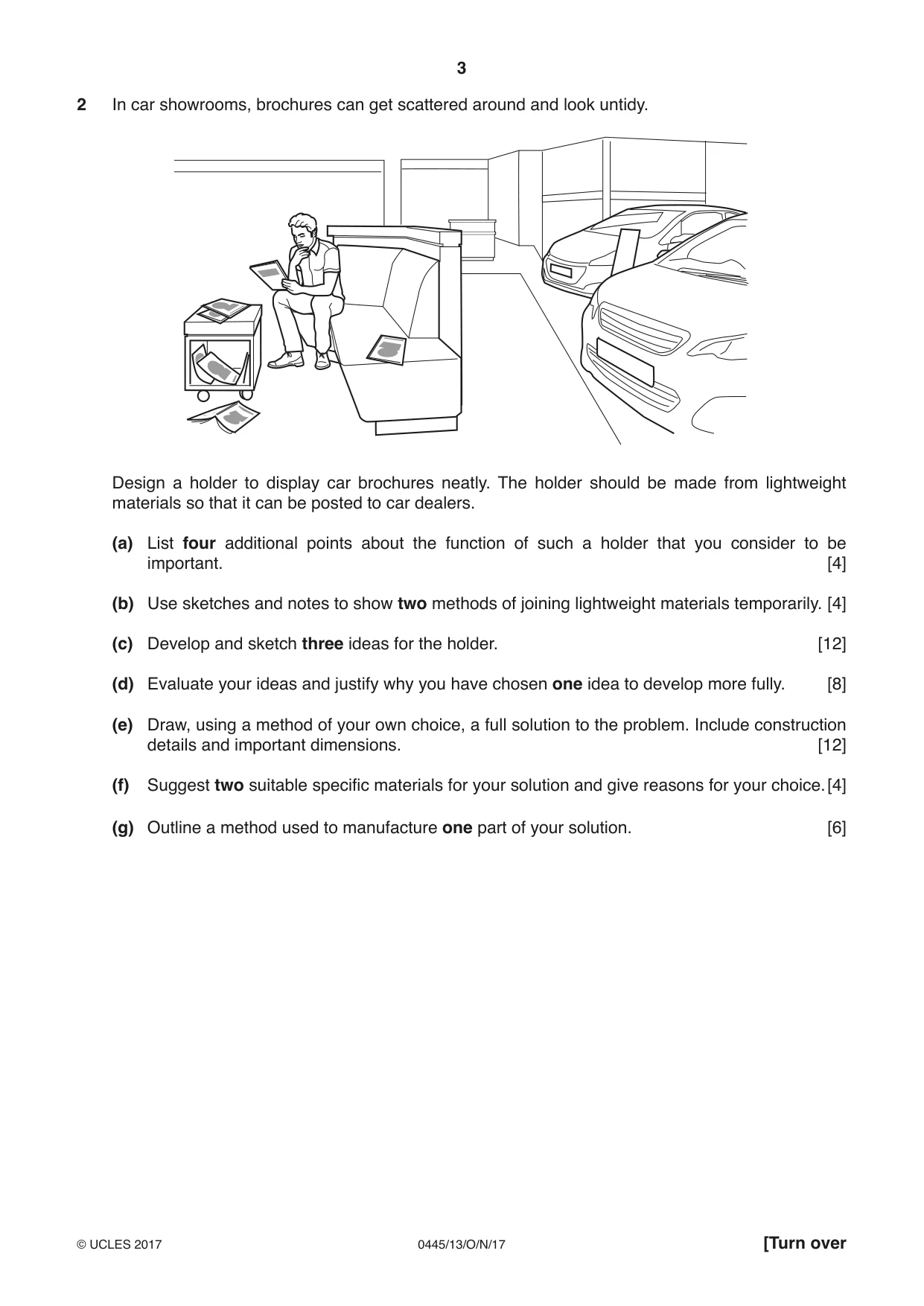 Cambridge IGCSE Design and Technology 0445 2017 Oct/Nov Paper 1 · Variant 3 question paper, page 3 of 4
