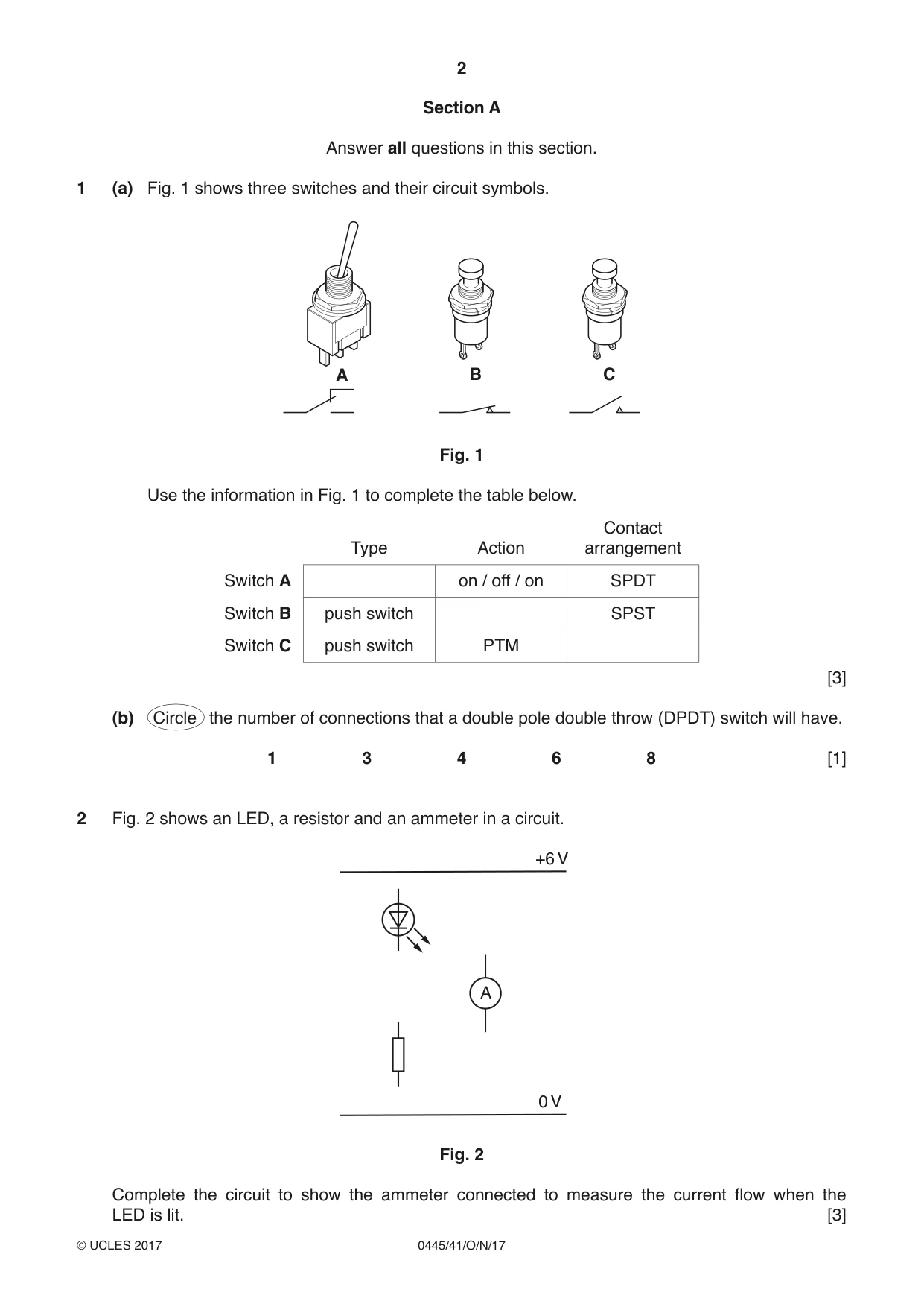 Cambridge IGCSE Design and Technology 0445 2017 Oct/Nov Paper 4 · Variant 1 question paper, page 2 of 20