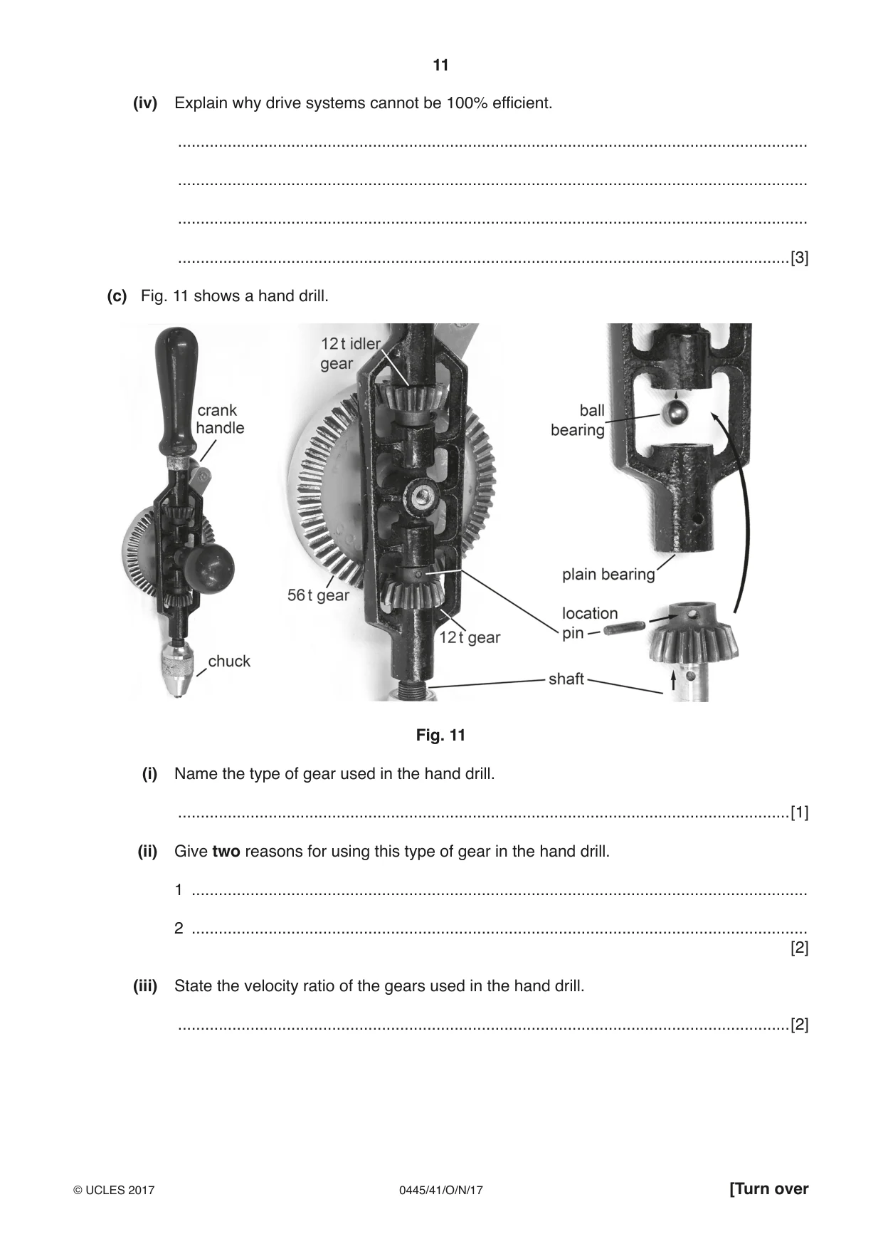 Cambridge IGCSE Design and Technology 0445 2017 Oct/Nov Paper 4 · Variant 1 question paper, page 11 of 20