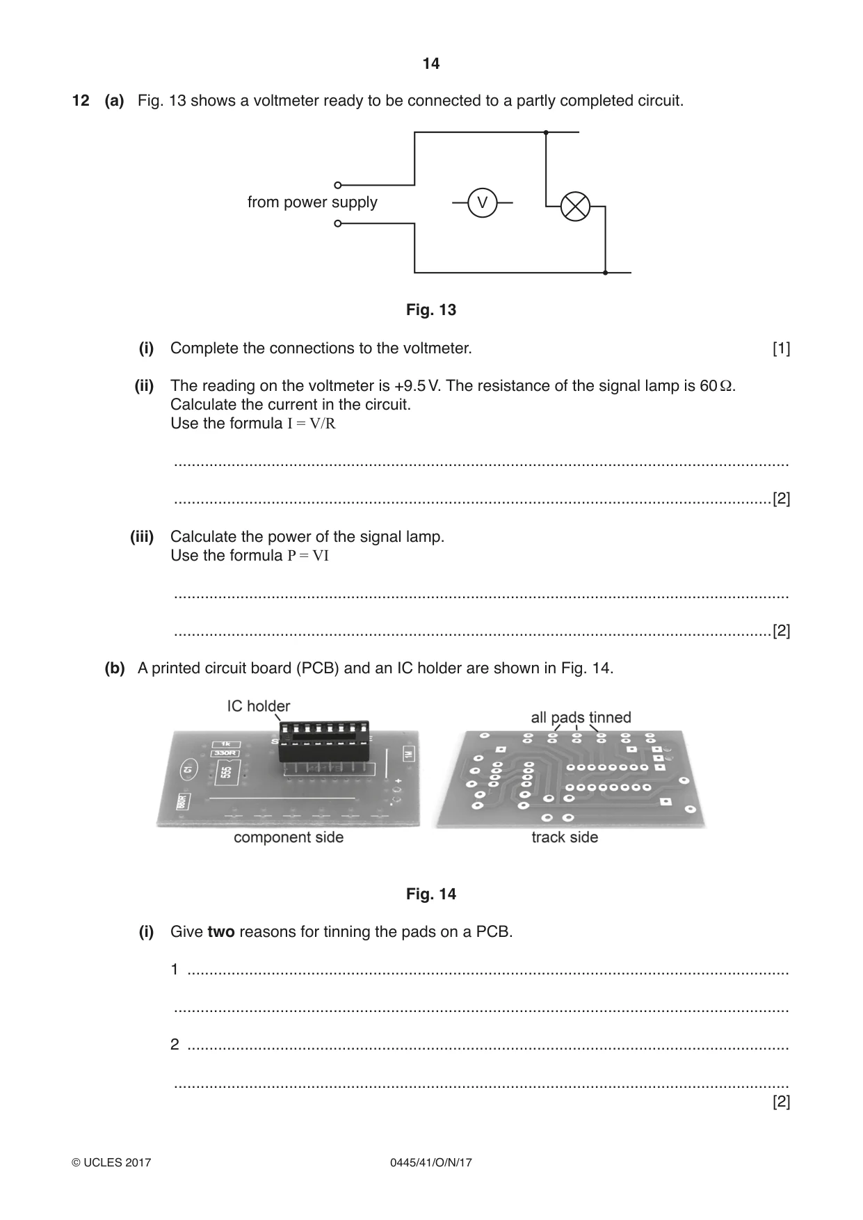 Cambridge IGCSE Design and Technology 0445 2017 Oct/Nov Paper 4 · Variant 1 question paper, page 14 of 20
