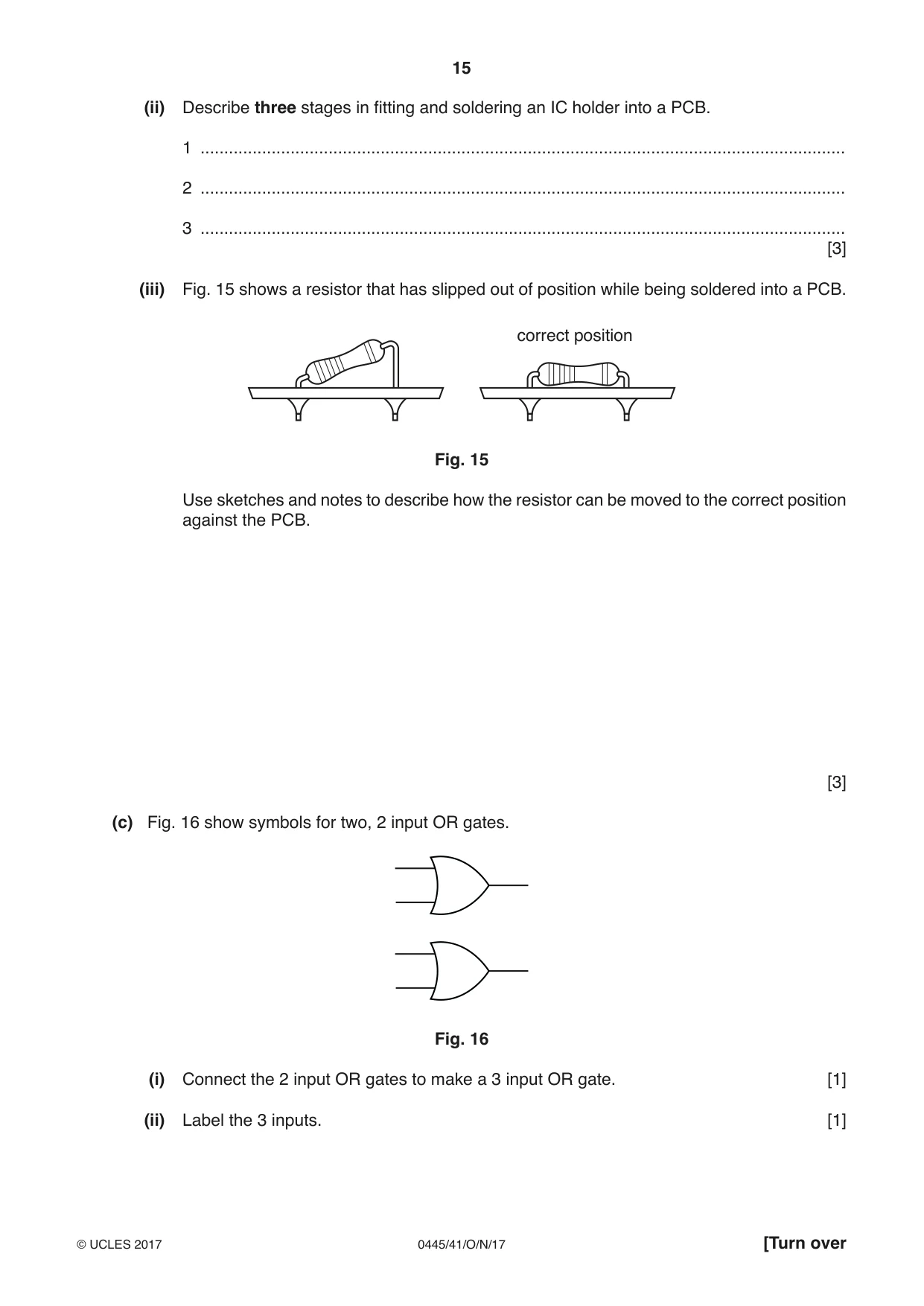 Cambridge IGCSE Design and Technology 0445 2017 Oct/Nov Paper 4 · Variant 1 question paper, page 15 of 20