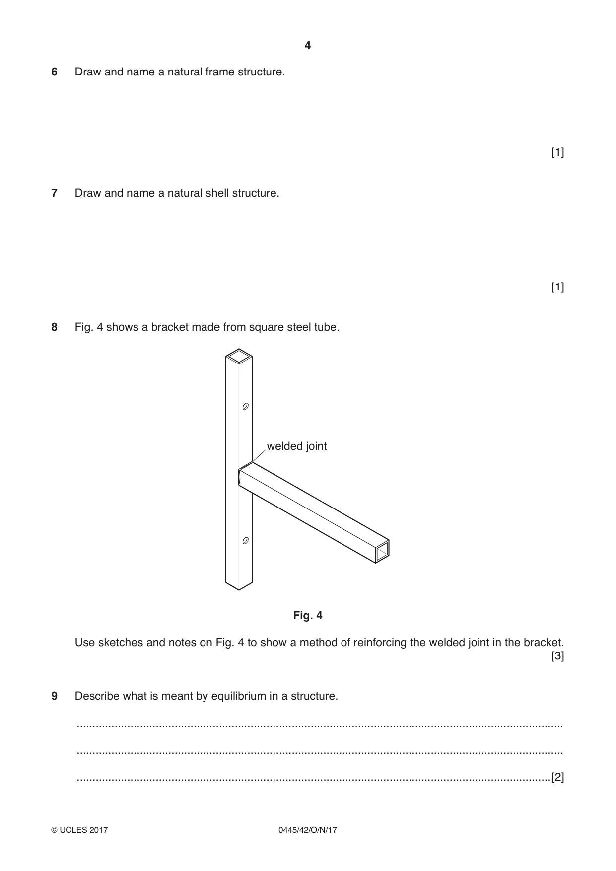 Cambridge IGCSE Design and Technology 0445 2017 Oct/Nov Paper 4 · Variant 2 question paper, page 4 of 20