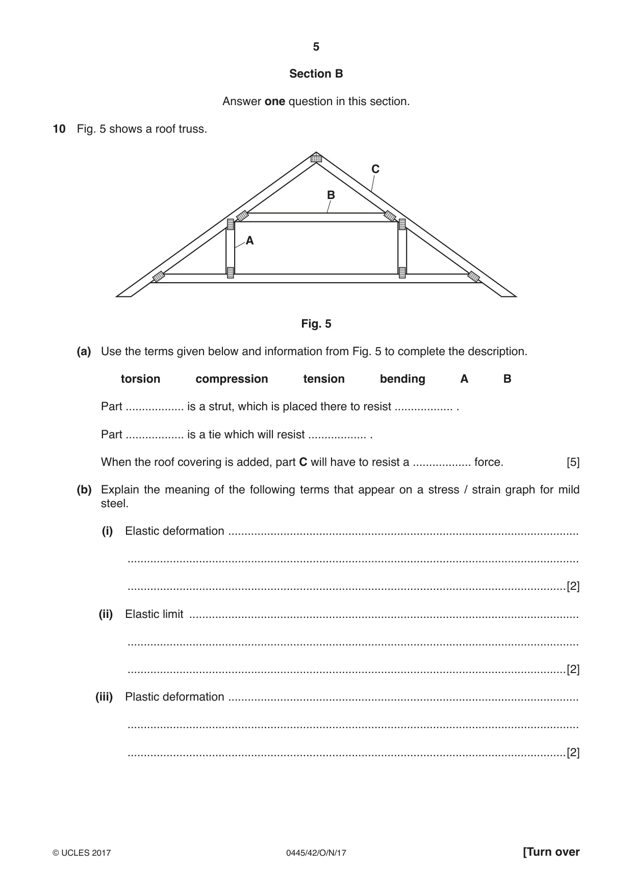 Cambridge IGCSE Design and Technology 0445 2017 Oct/Nov Paper 4 · Variant 2 question paper, page 5 of 20