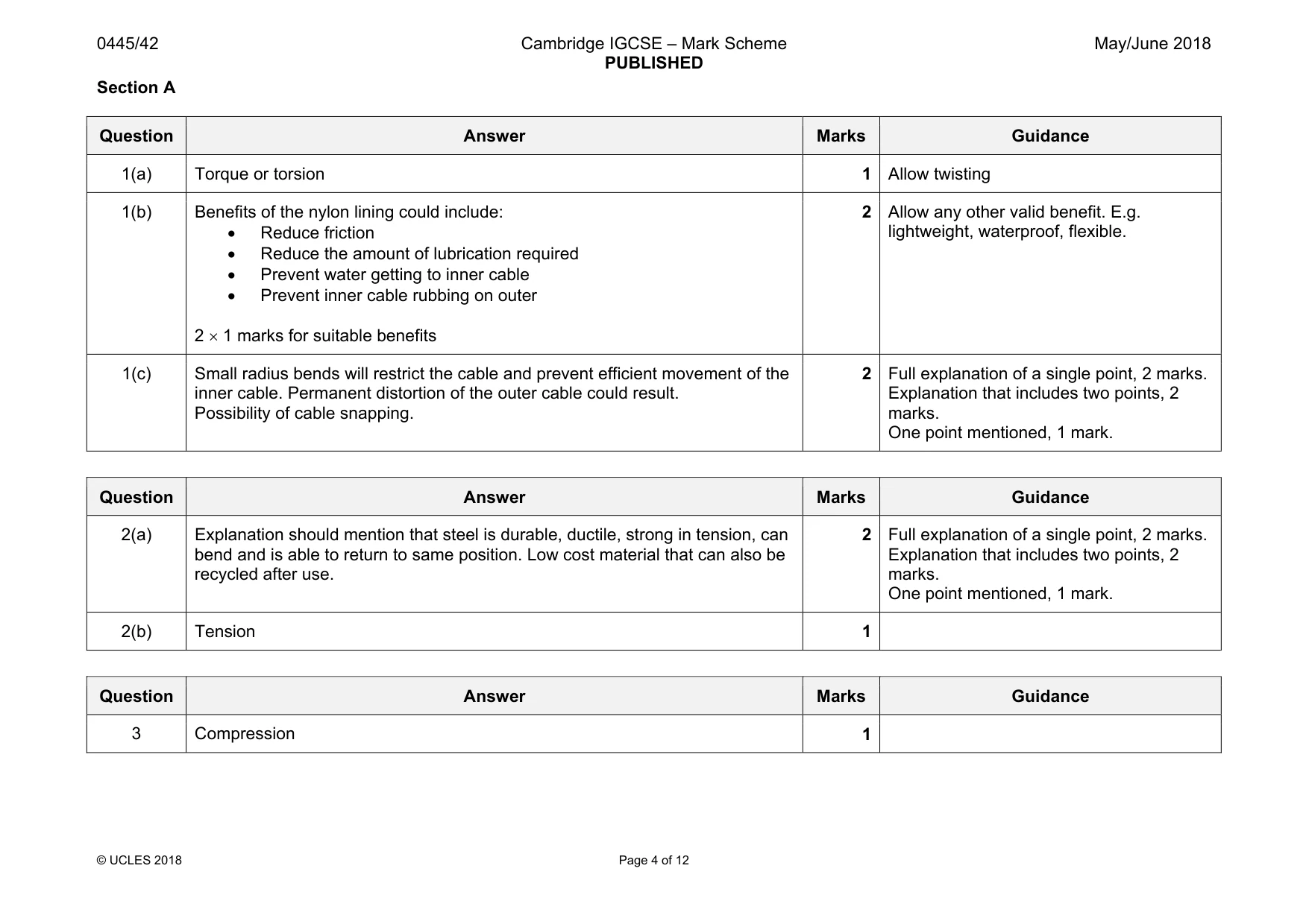 Mark scheme, page 4 of 12