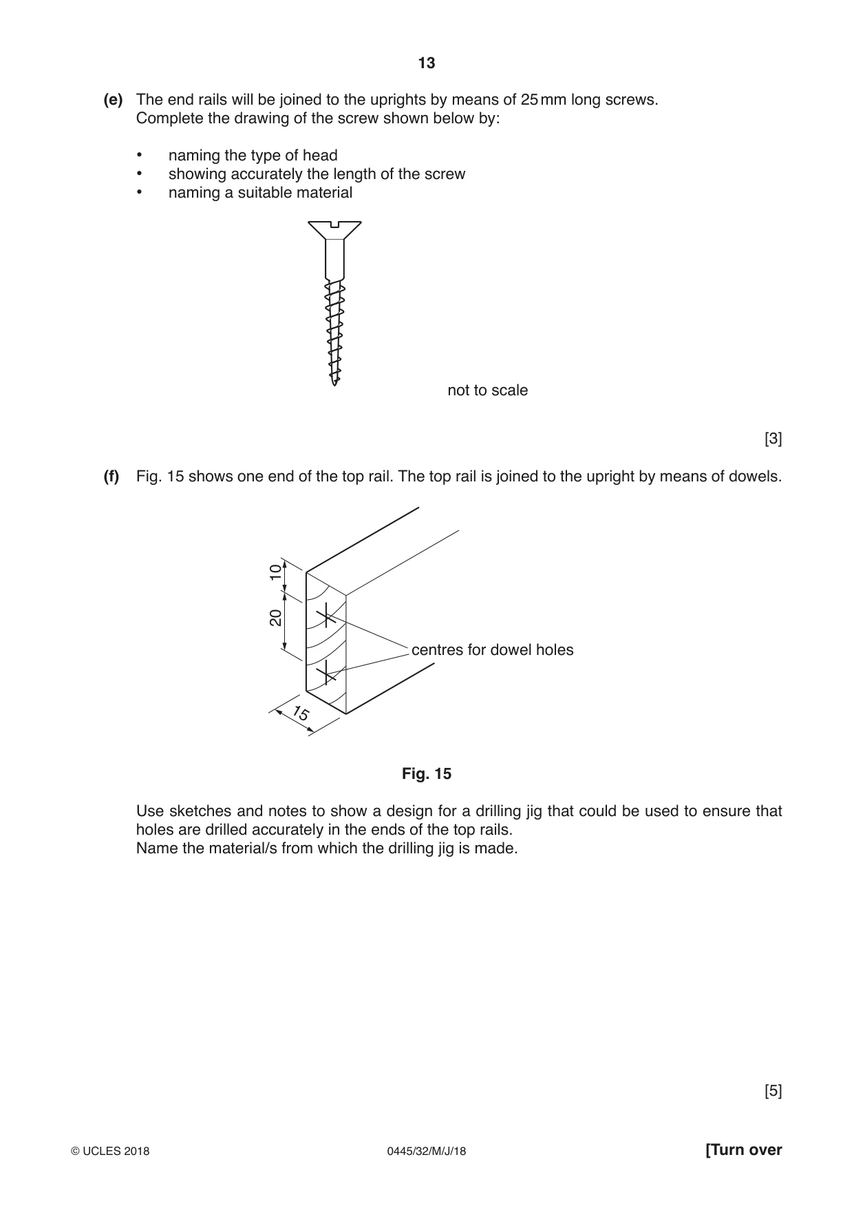 Cambridge IGCSE Design and Technology 0445 2018 May/June Paper 3 · Variant 2 question paper, page 13 of 20