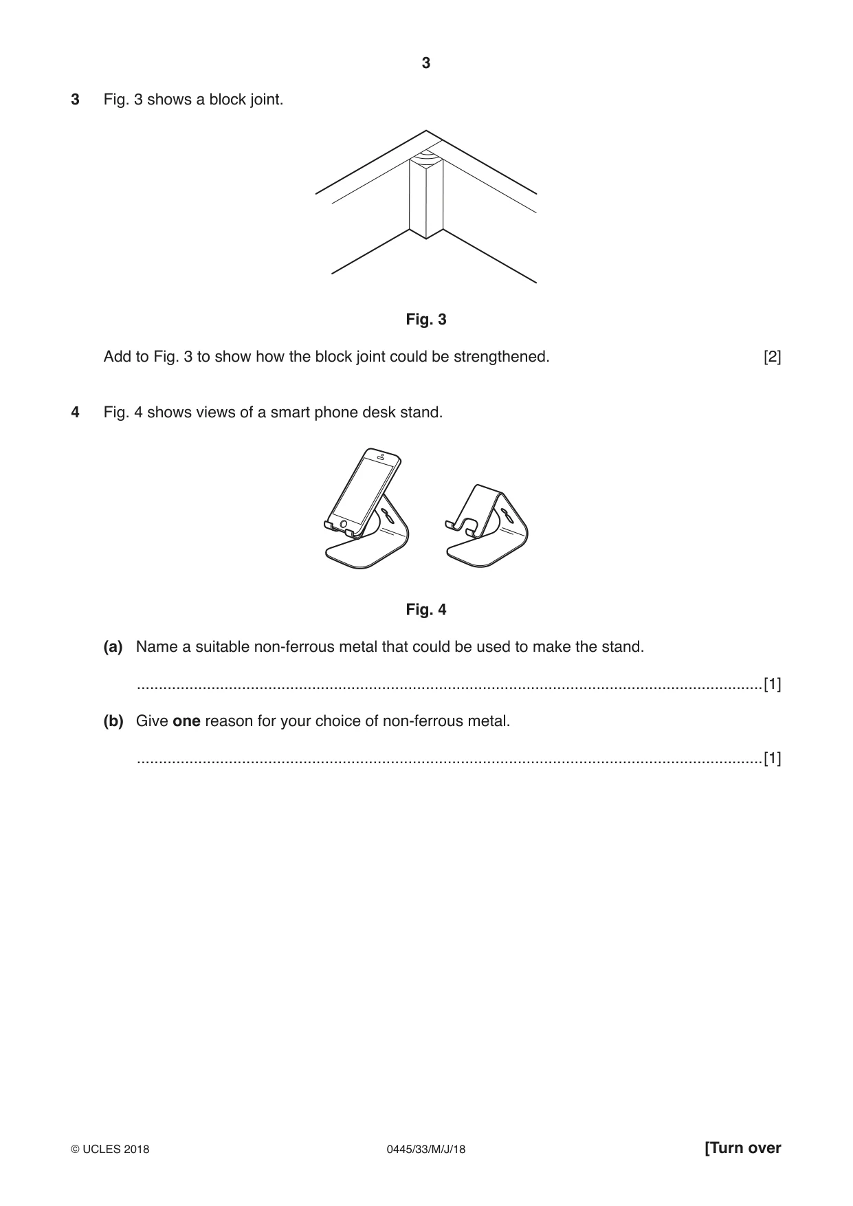 Cambridge IGCSE Design and Technology 0445 2018 May/June Paper 3 · Variant 3 question paper, page 3 of 20