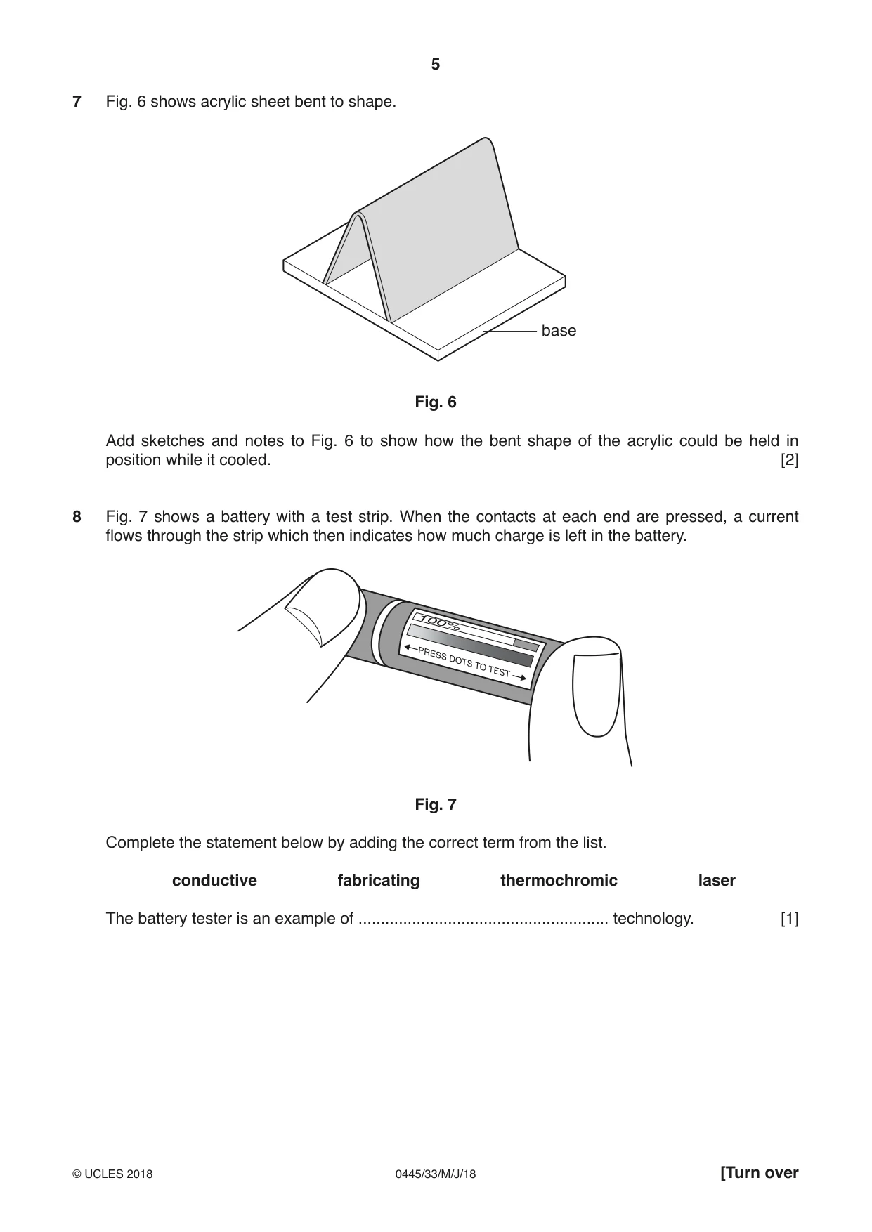 Cambridge IGCSE Design and Technology 0445 2018 May/June Paper 3 · Variant 3 question paper, page 5 of 20