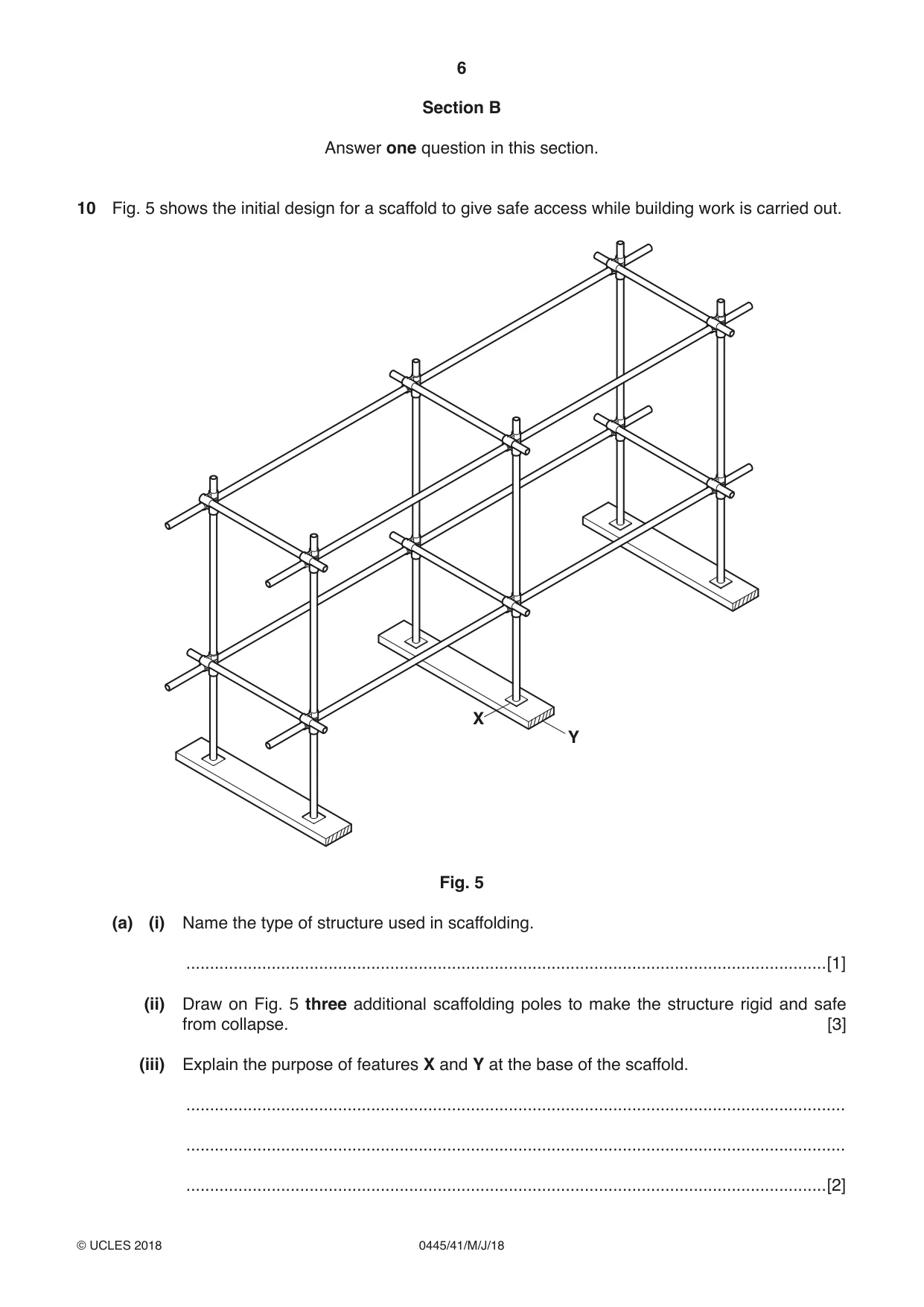 Cambridge IGCSE Design and Technology 0445 2018 May/June Paper 4 · Variant 1 question paper, page 6 of 20