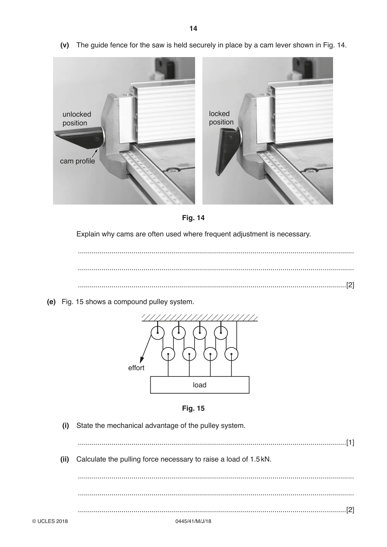 Cambridge IGCSE Design and Technology 0445 2018 May/June Paper 4 · Variant 1 question paper, page 14 of 20