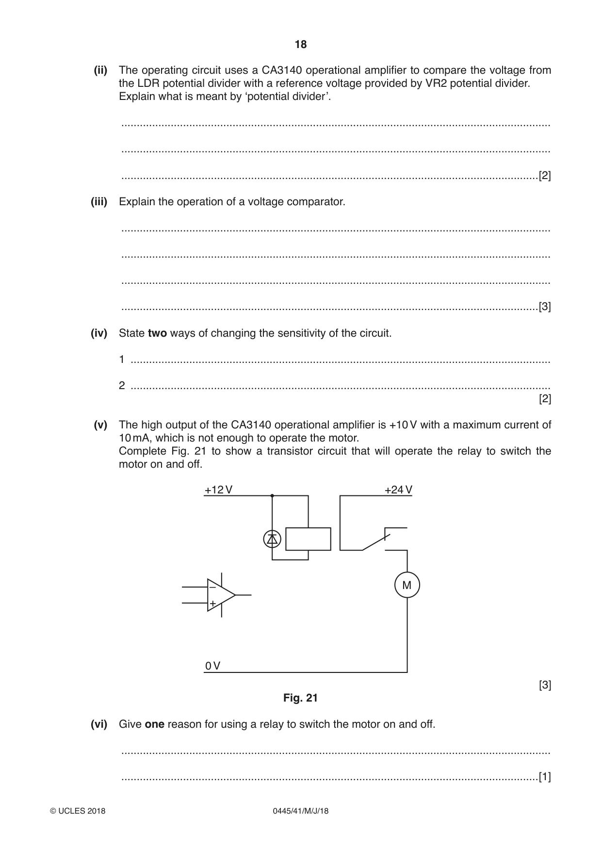 Cambridge IGCSE Design and Technology 0445 2018 May/June Paper 4 · Variant 1 question paper, page 18 of 20