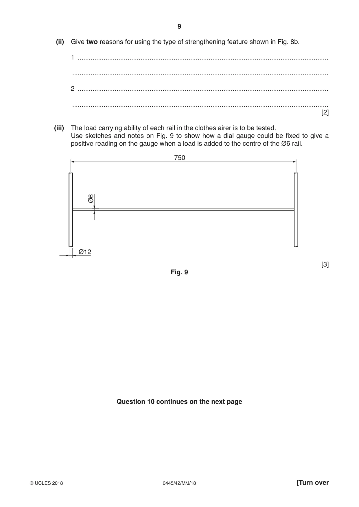 Cambridge IGCSE Design and Technology 0445 2018 May/June Paper 4 · Variant 2 question paper, page 9 of 20