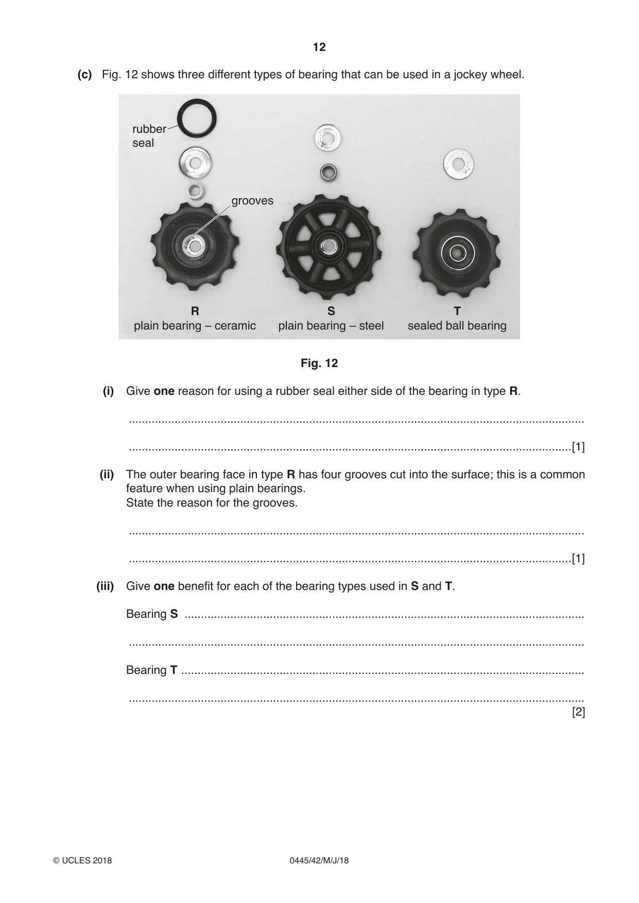 Cambridge IGCSE Design and Technology 0445 2018 May/June Paper 4 · Variant 2 question paper, page 12 of 20