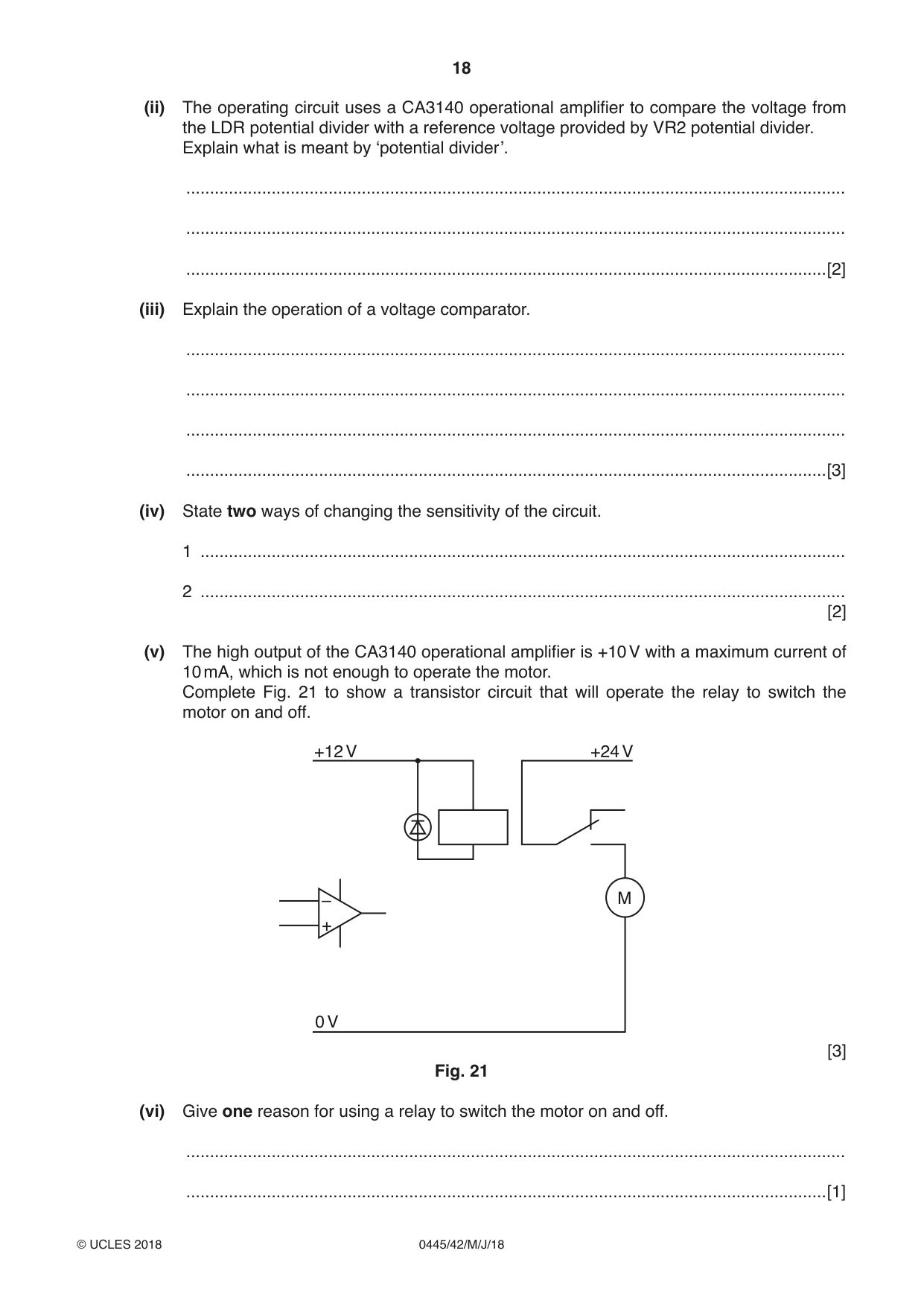 Cambridge IGCSE Design and Technology 0445 2018 May/June Paper 4 · Variant 2 question paper, page 18 of 20