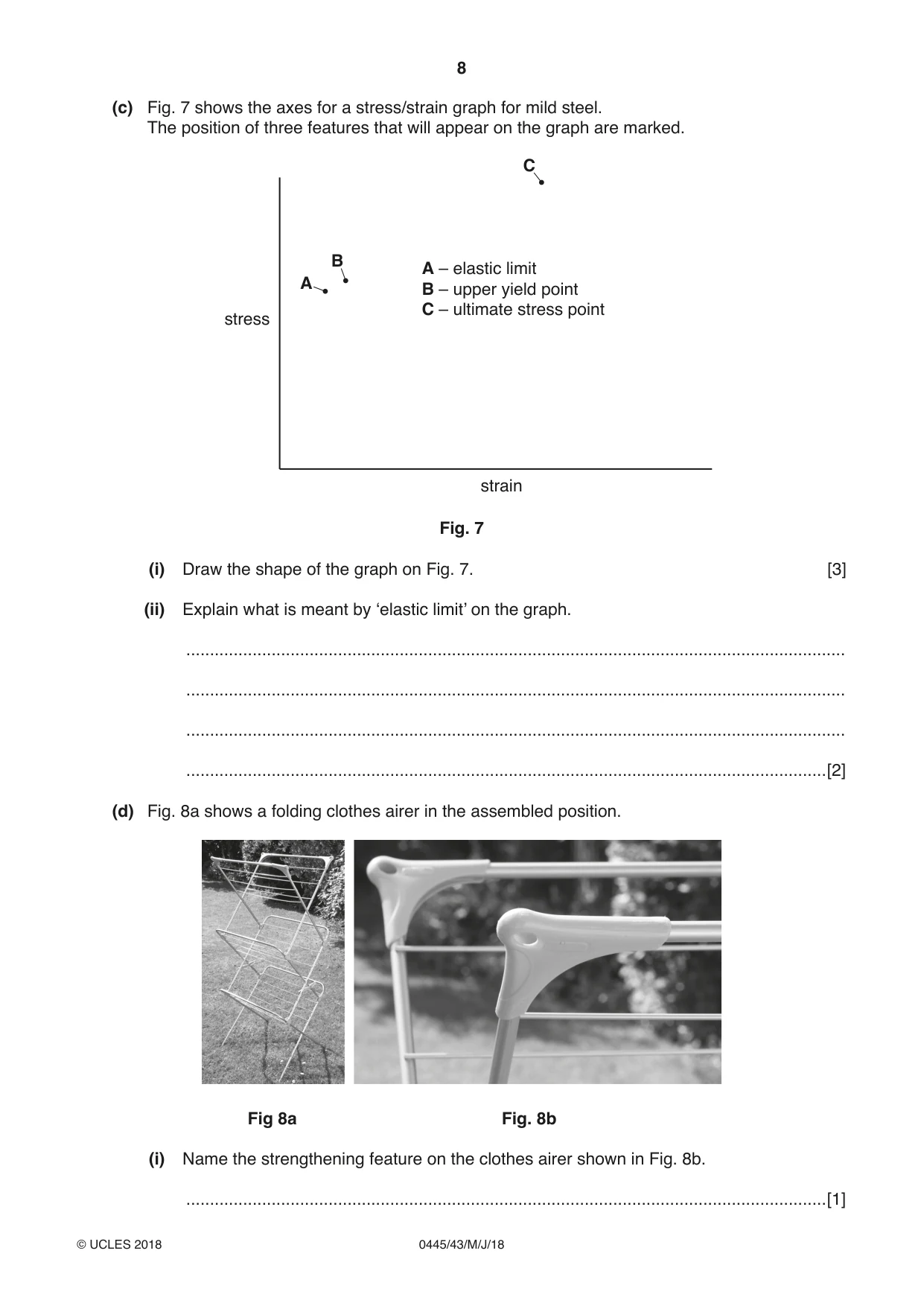 Cambridge IGCSE Design and Technology 0445 2018 May/June Paper 4 · Variant 3 question paper, page 8 of 20