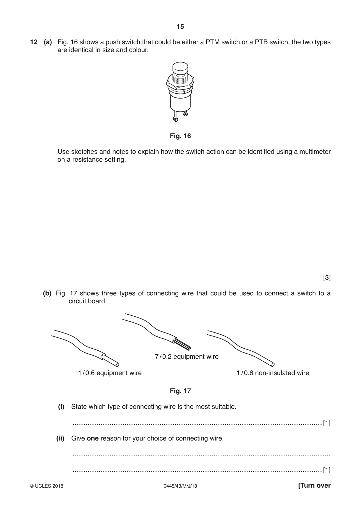 Cambridge IGCSE Design and Technology 0445 2018 May/June Paper 4 · Variant 3 question paper, page 15 of 20