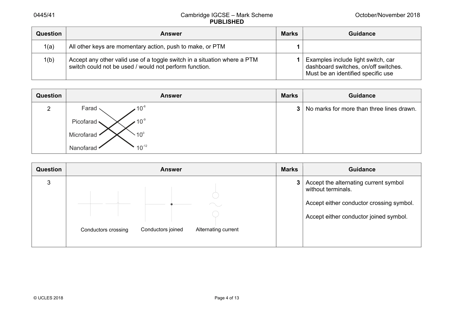 Mark scheme, page 4 of 13