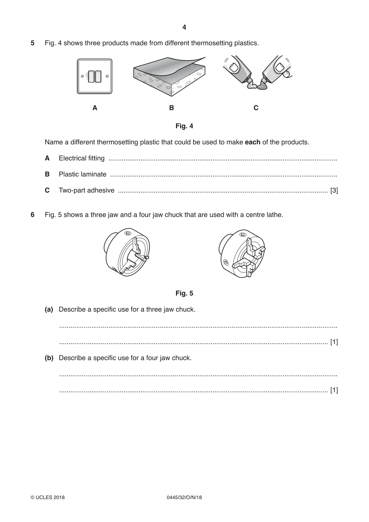 Cambridge IGCSE Design and Technology 0445 2018 Oct/Nov Paper 3 · Variant 2 question paper, page 4 of 20