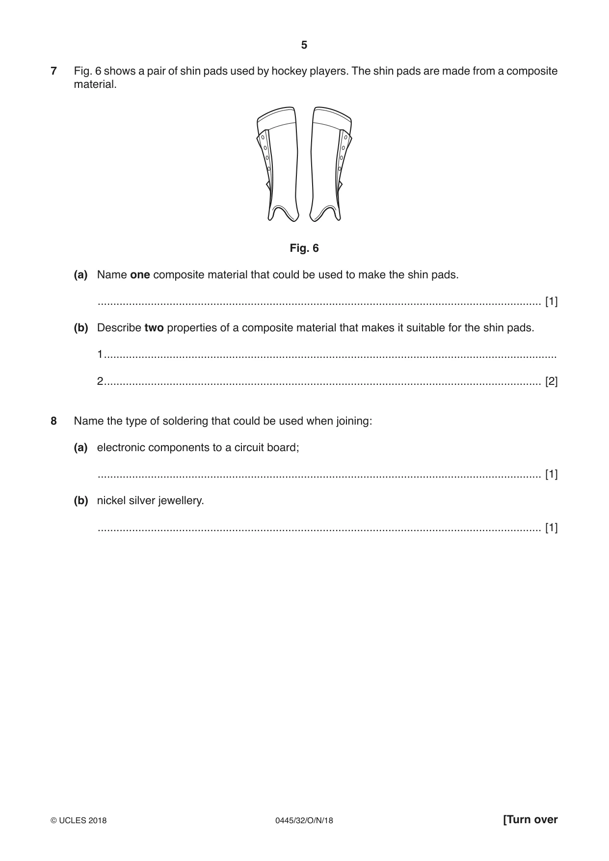 Cambridge IGCSE Design and Technology 0445 2018 Oct/Nov Paper 3 · Variant 2 question paper, page 5 of 20