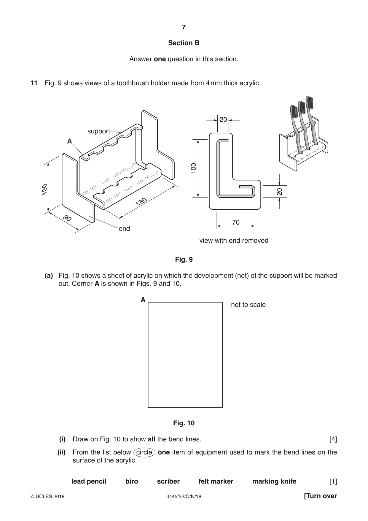 Cambridge IGCSE Design and Technology 0445 2018 Oct/Nov Paper 3 · Variant 2 question paper, page 7 of 20