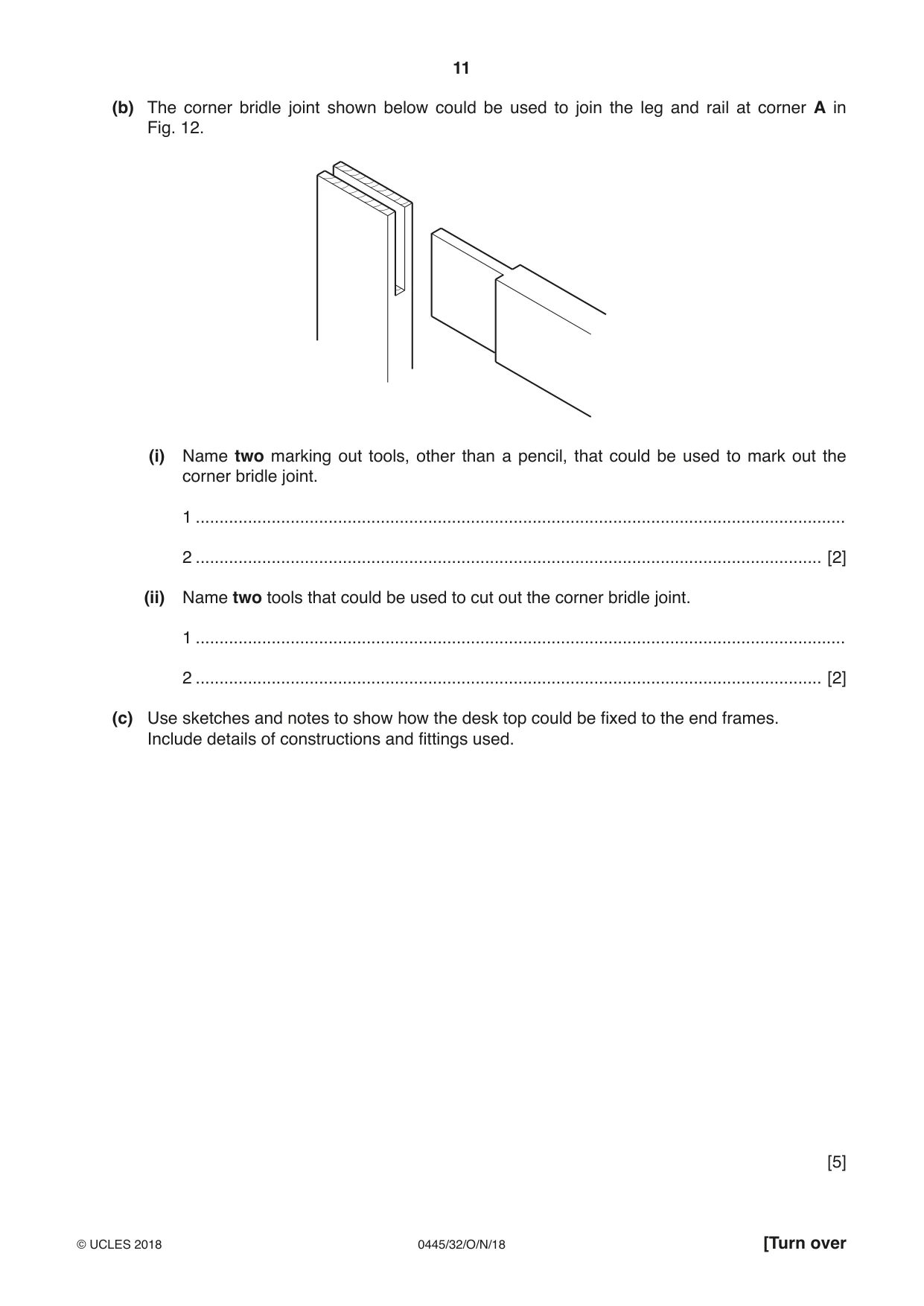 Cambridge IGCSE Design and Technology 0445 2018 Oct/Nov Paper 3 · Variant 2 question paper, page 11 of 20