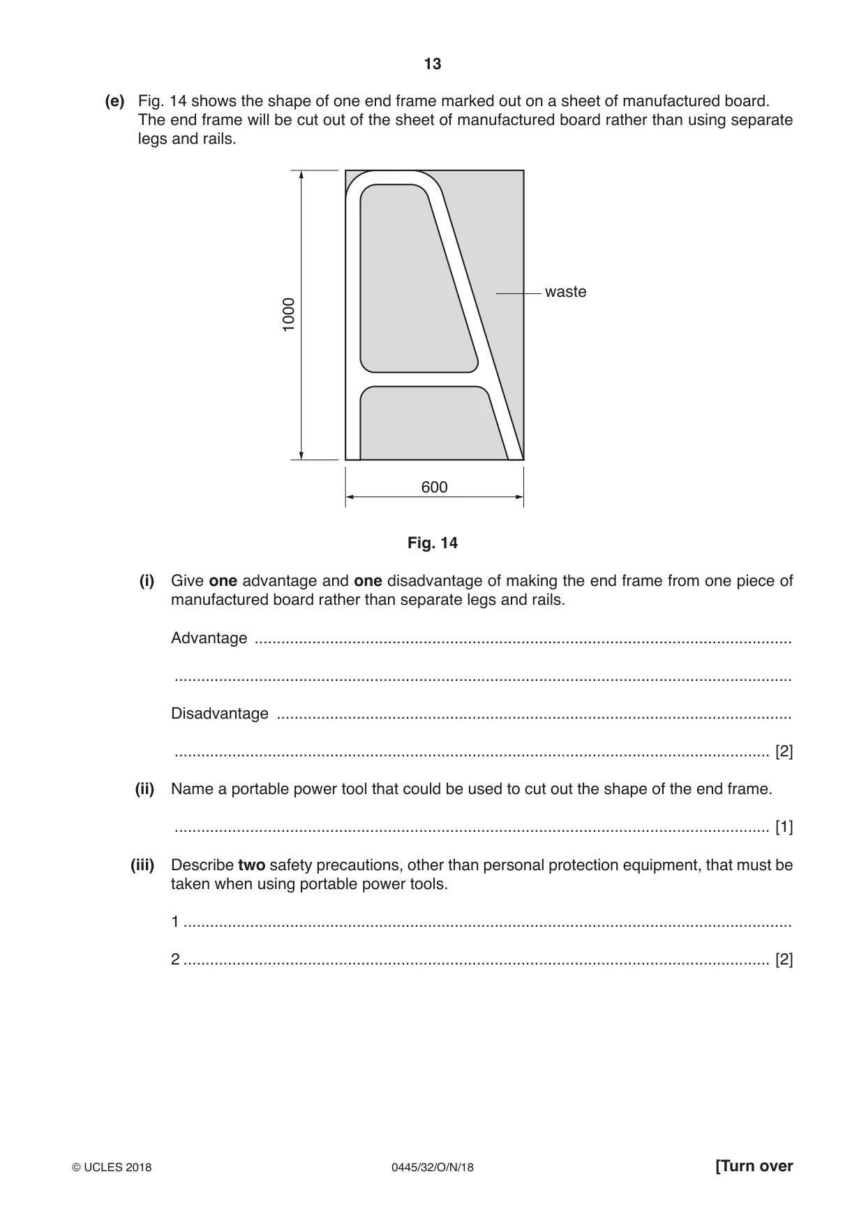 Cambridge IGCSE Design and Technology 0445 2018 Oct/Nov Paper 3 · Variant 2 question paper, page 13 of 20